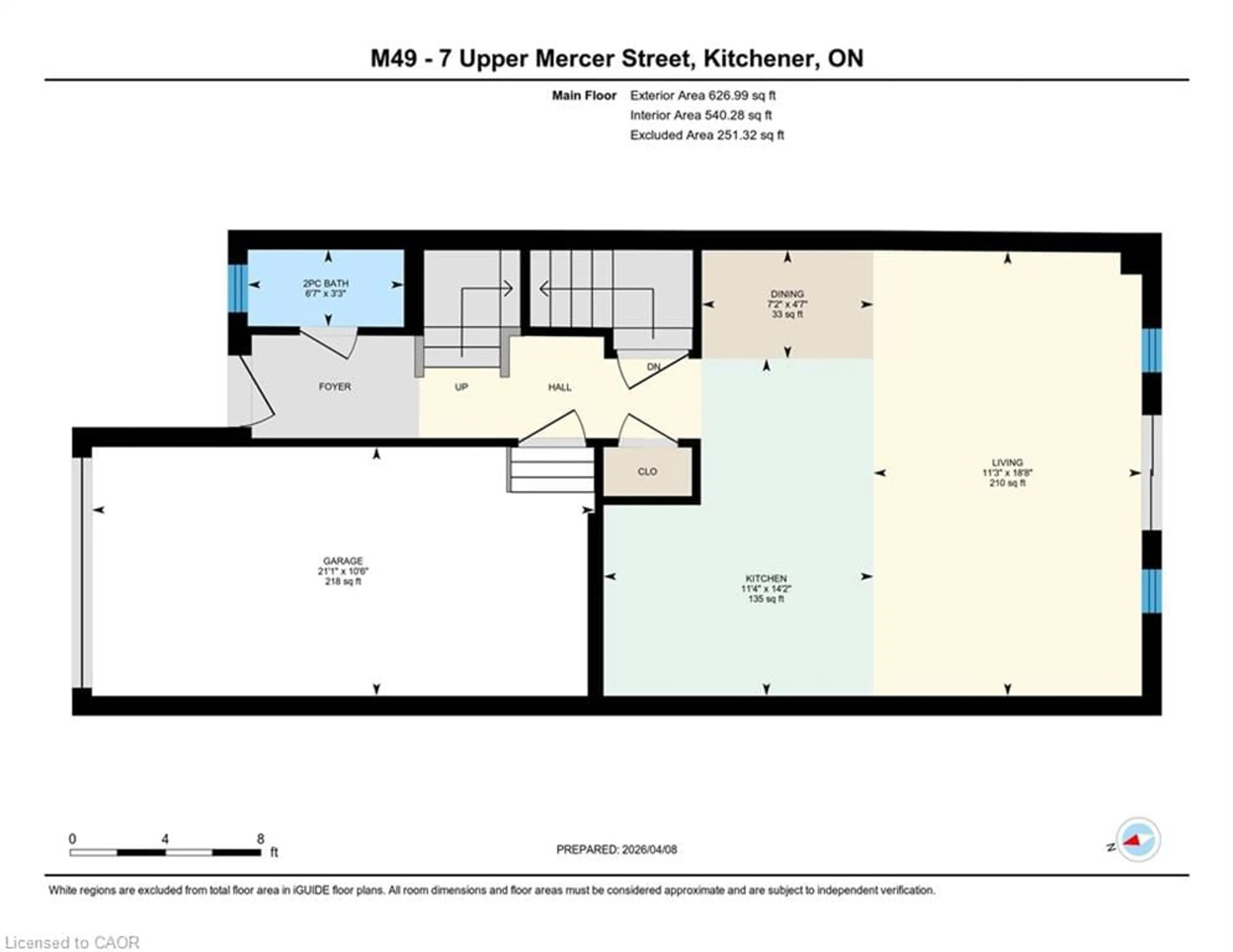 Floor plan for 7 Upper Mercer St #M49, Kitchener Ontario N2A 0B9