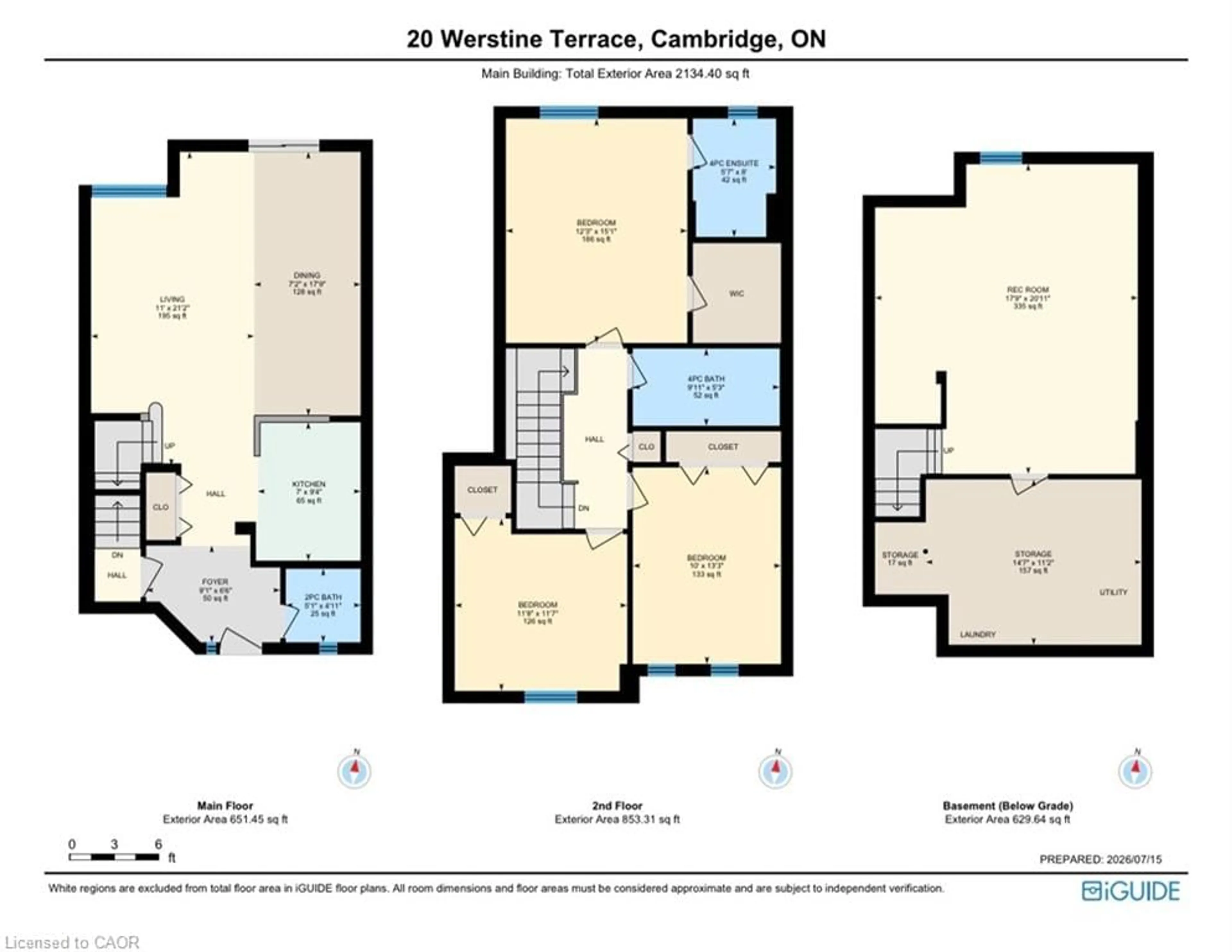 Floor plan for 20 Werstine Terr, Cambridge Ontario N3C 4G7