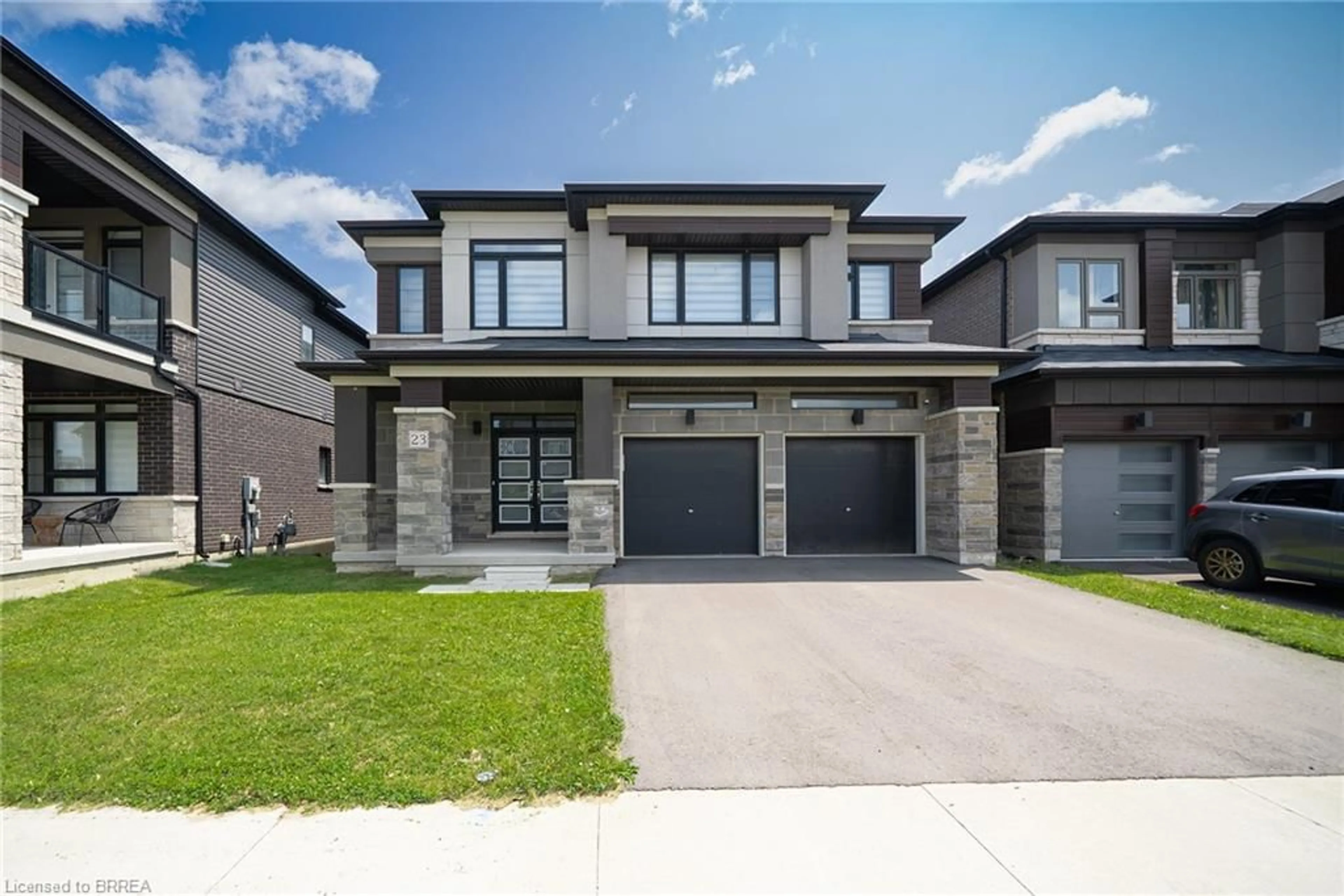 Home with brick exterior material, street for 23 Stauffer Rd, Brantford Ontario N3V 0B2