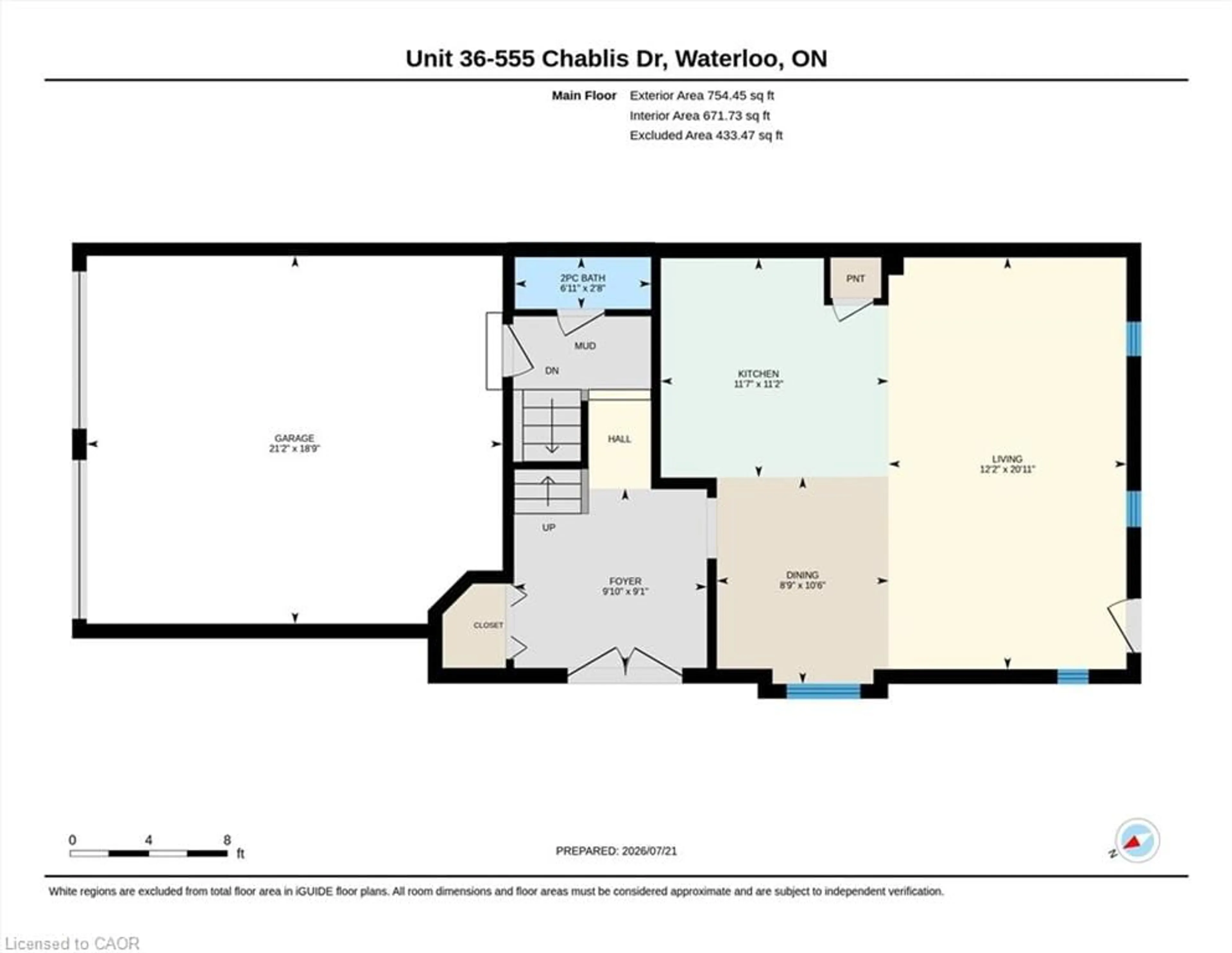 Floor plan for 555 Chablis Dr #36, Waterloo Ontario N2T 2Y7