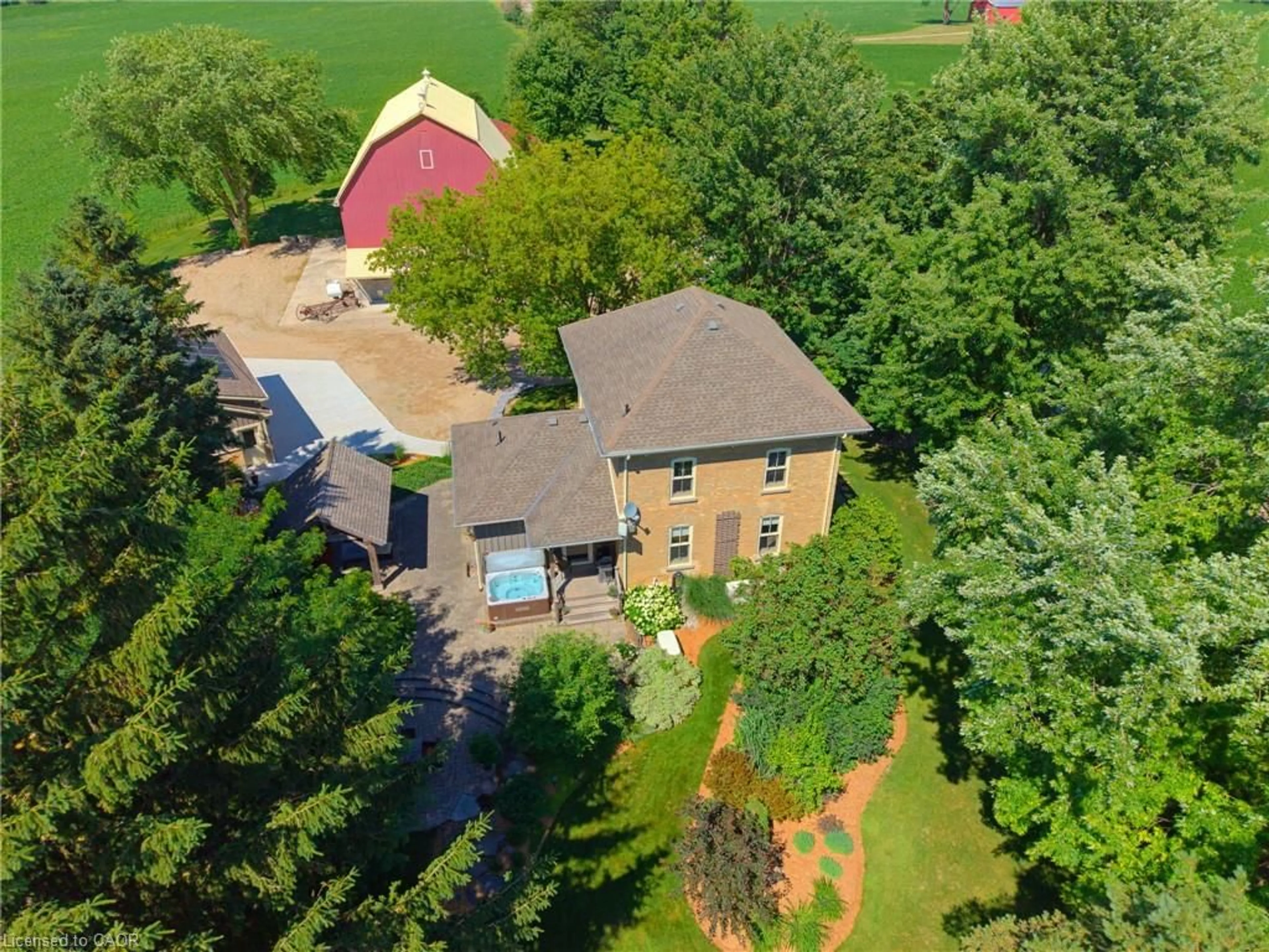 A pic from outside/outdoor area/front of a property/back of a property/a pic from drone, unknown for 8430 Road 146, Listowel Ontario N4G 3G8