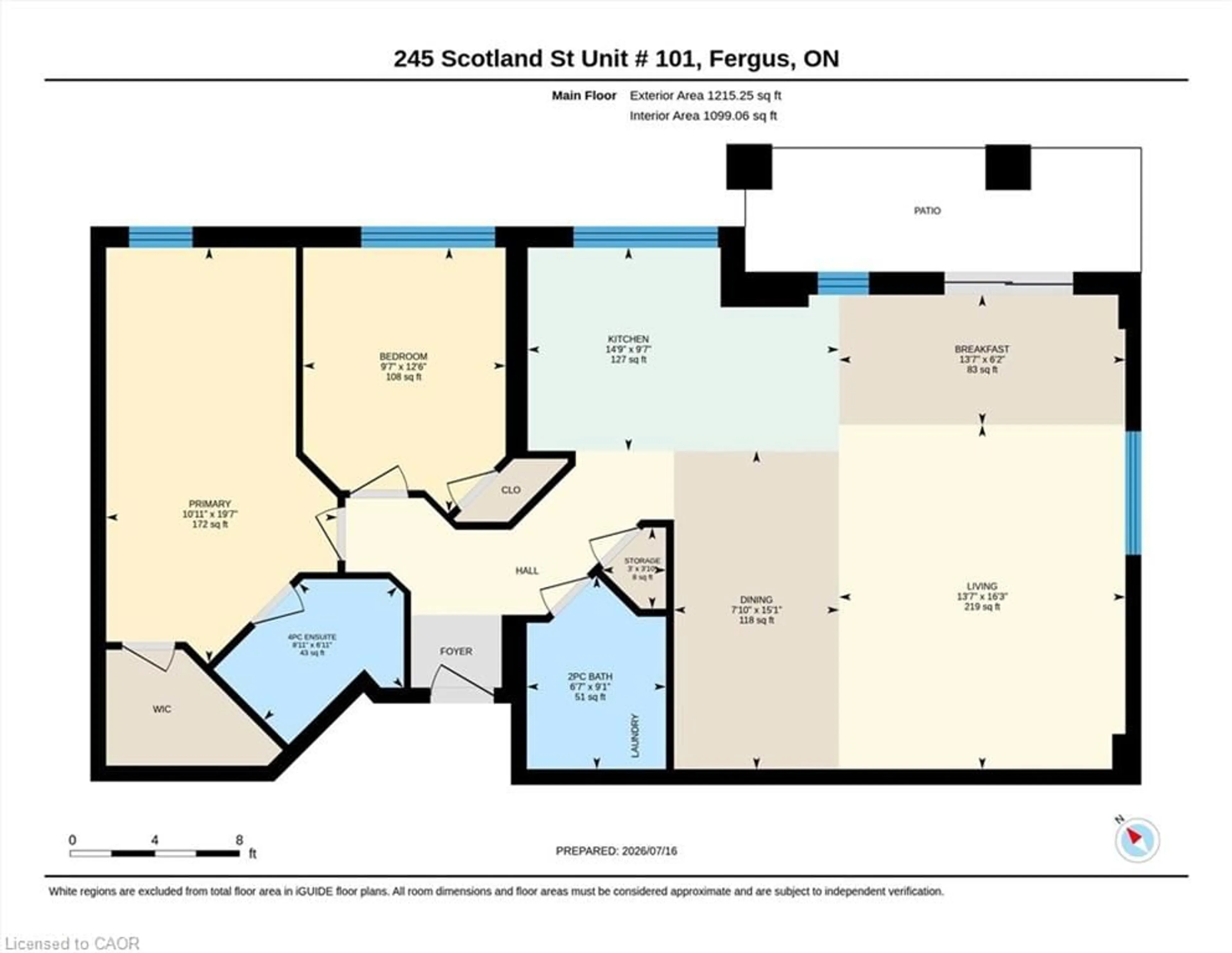 Floor plan for 245 Scotland St #101, Fergus Ontario N1M 0B5