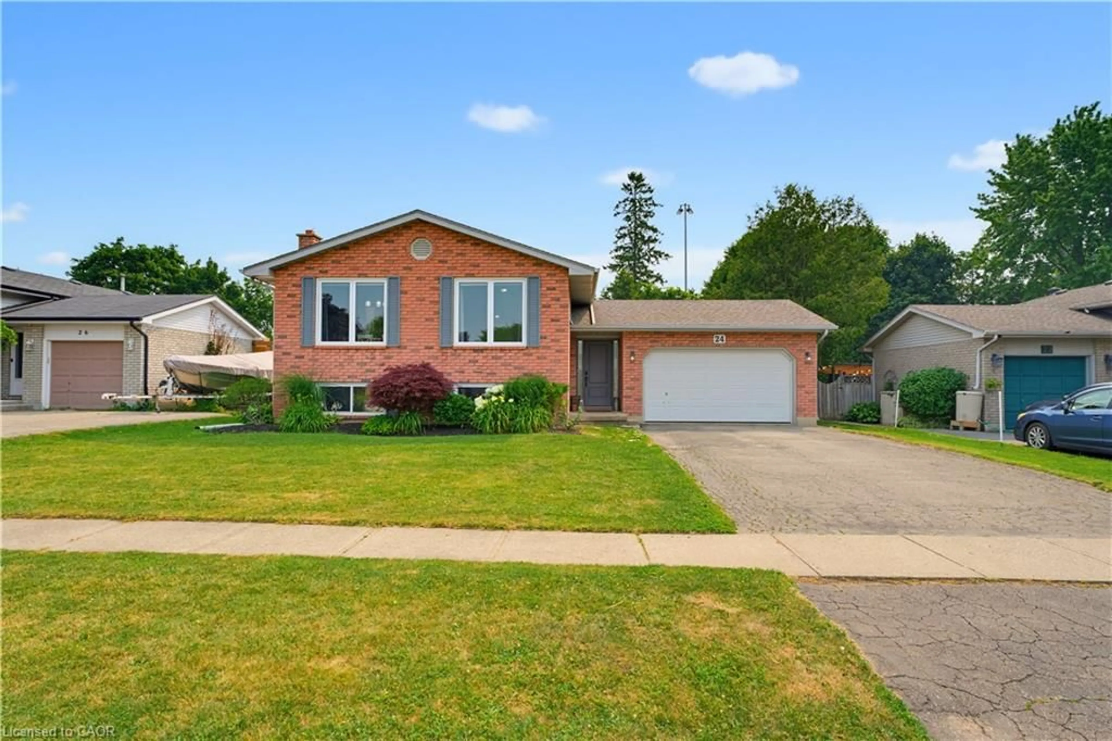 Home with brick exterior material, street for 24 Edward Ave, St. George Ontario N0E 1N0