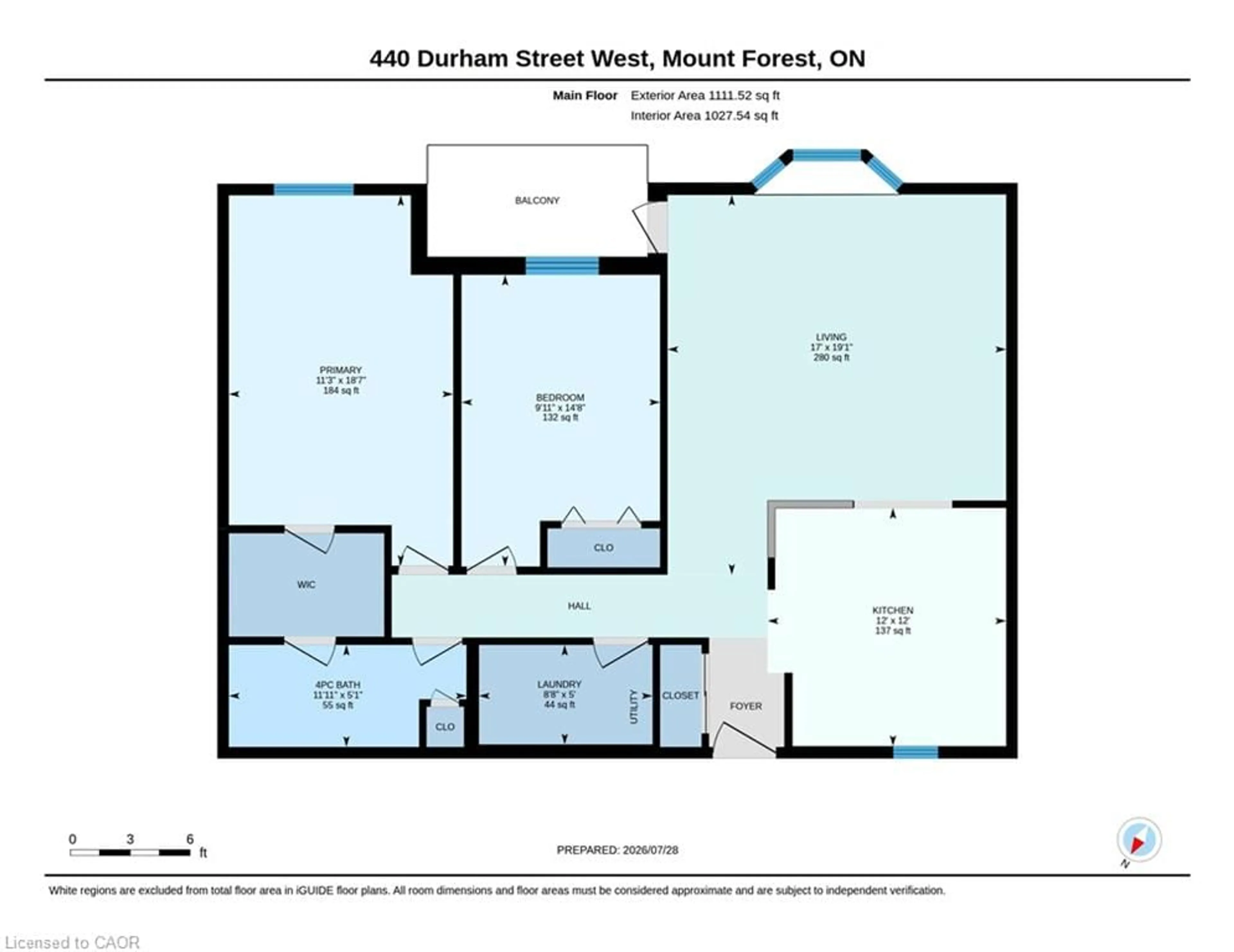 Floor plan for 440 Durham St #306, Mount Forest Ontario N0G 2L1