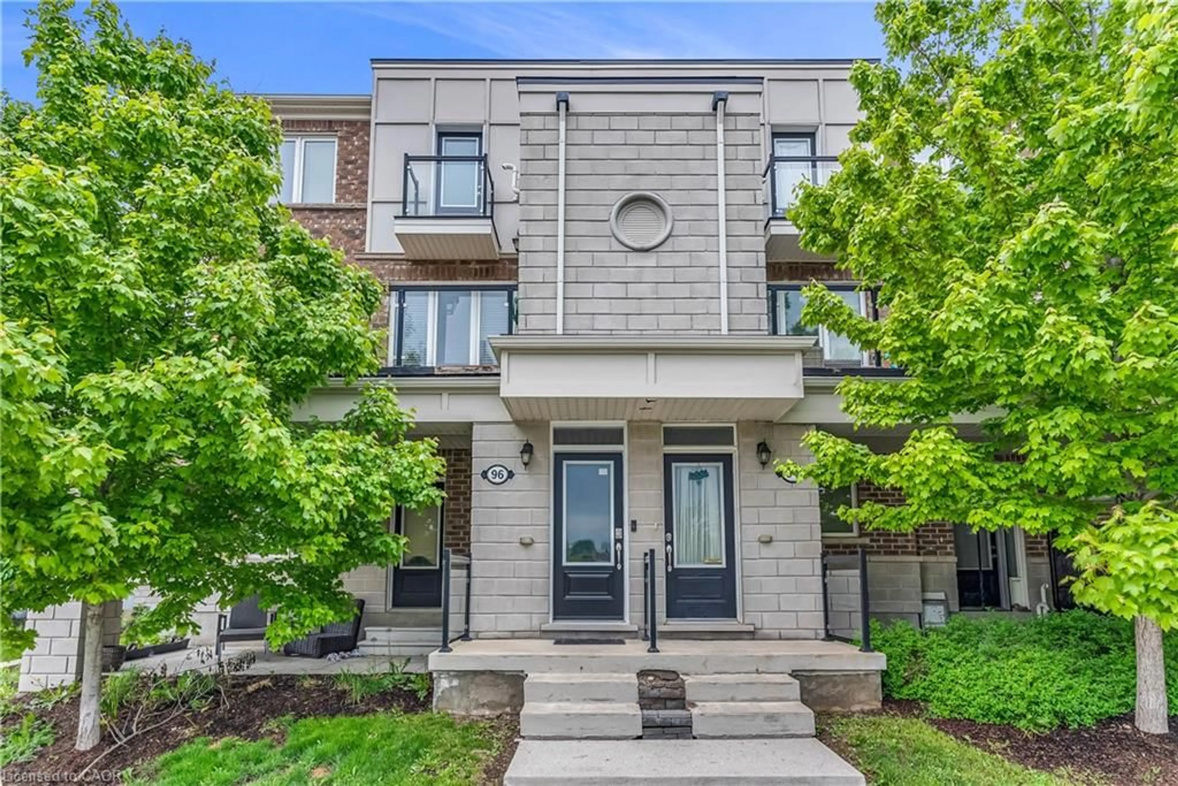 Home with brick exterior material, street for 96 Daylily Lane, Kitchener Ontario N2R 0L7