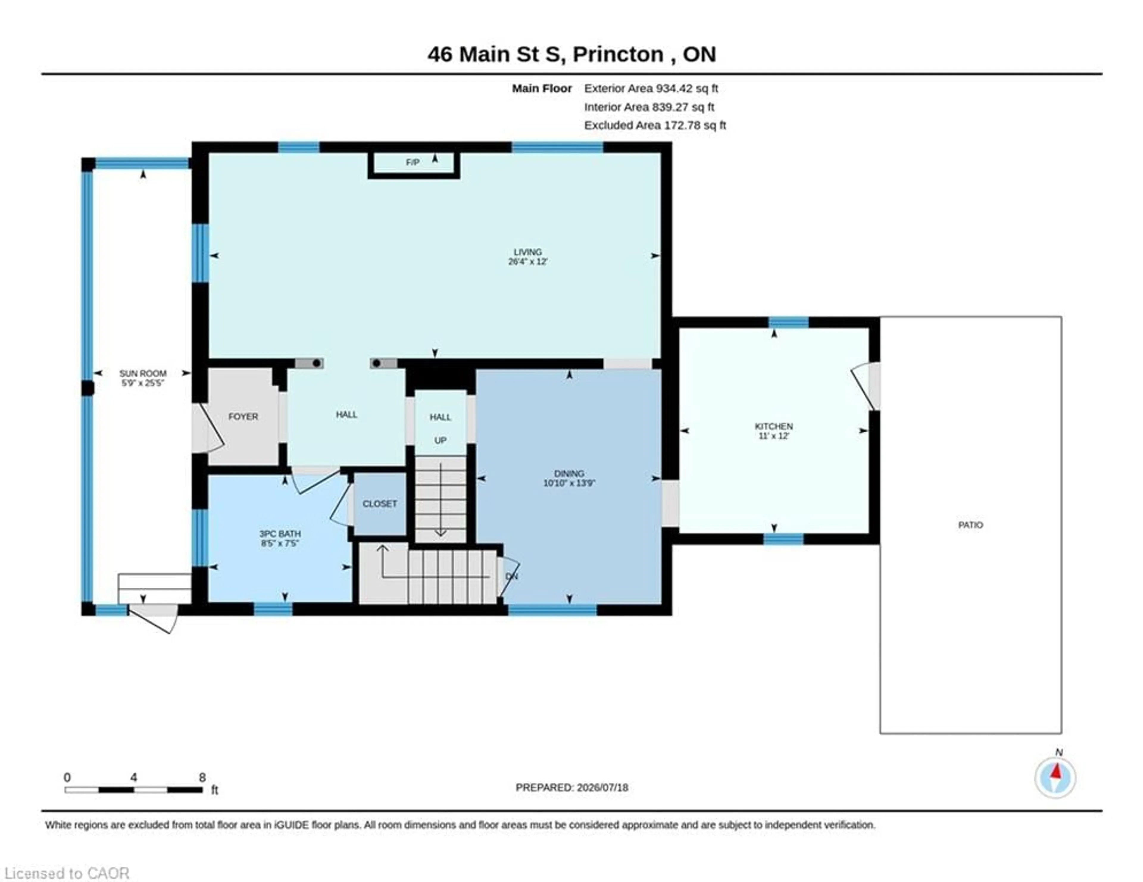 Floor plan for 46 Main St, Princeton Ontario N0J 1V0