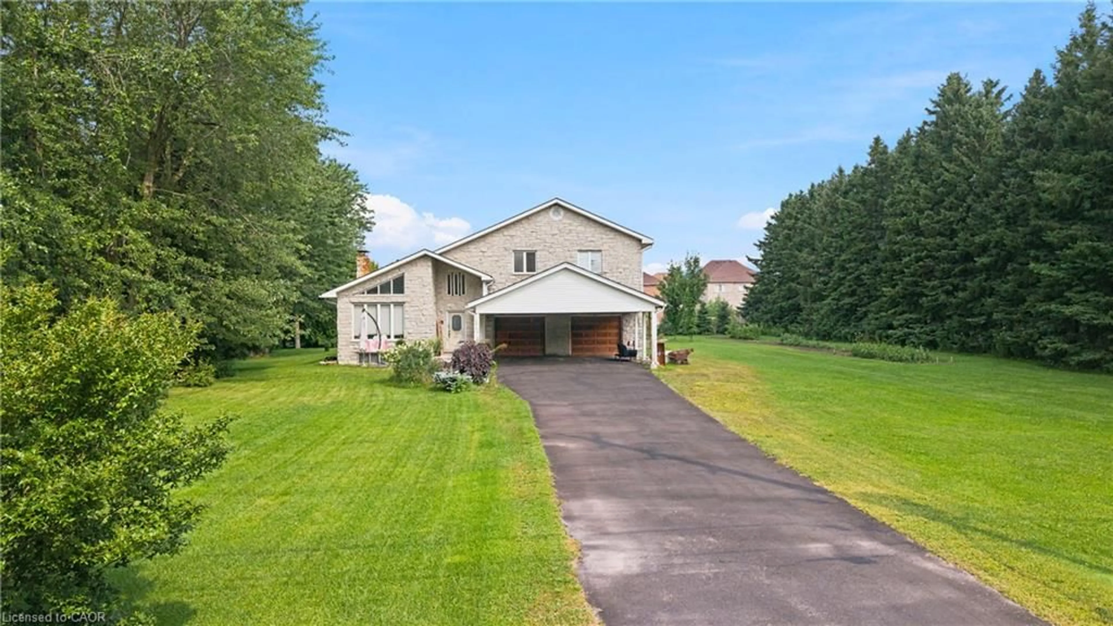 A pic from outside/outdoor area/front of a property/back of a property/a pic from drone, street for 104 Sideroad 18, Fergus Ontario N1M 2W3