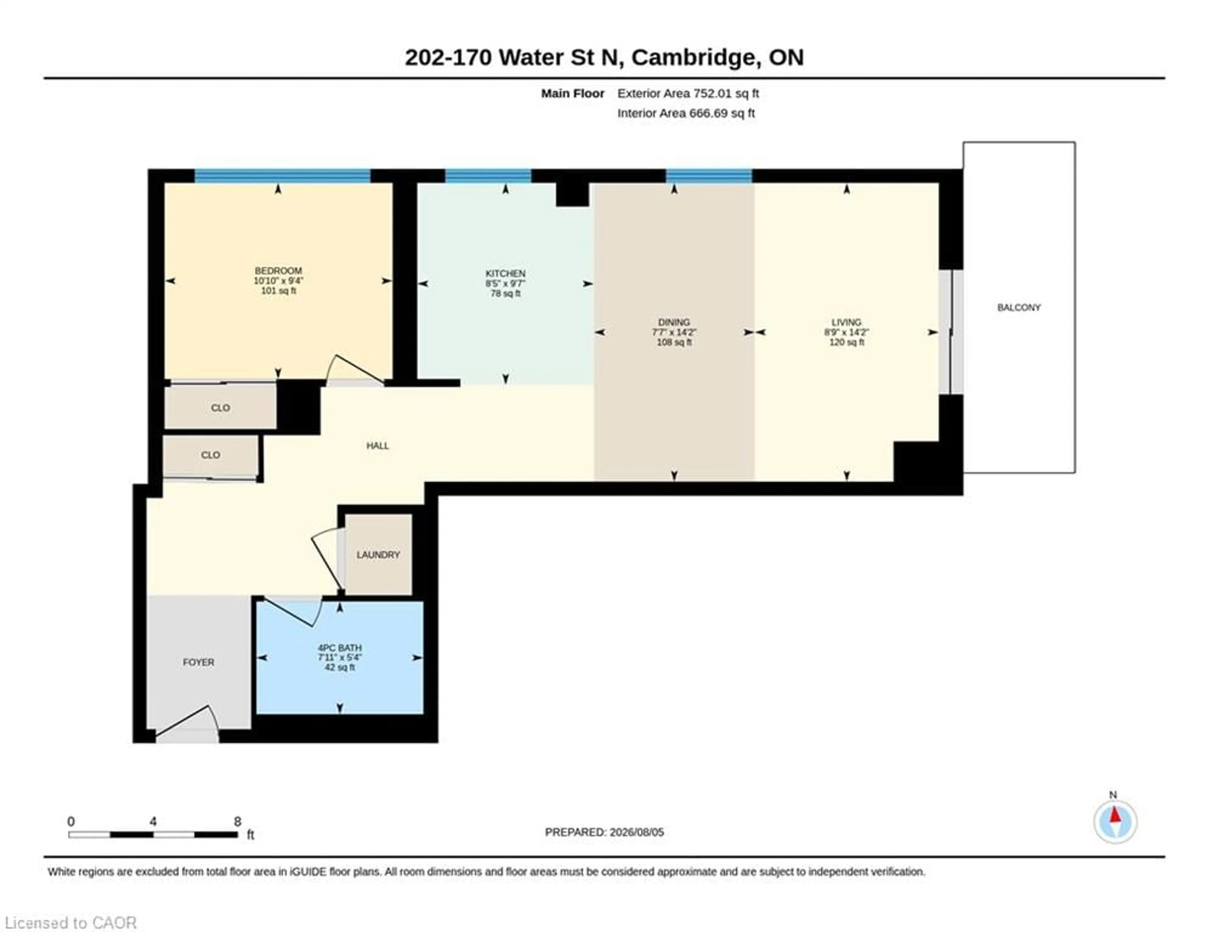 Floor plan for 170 Water St #202, Cambridge Ontario N1R 3B6