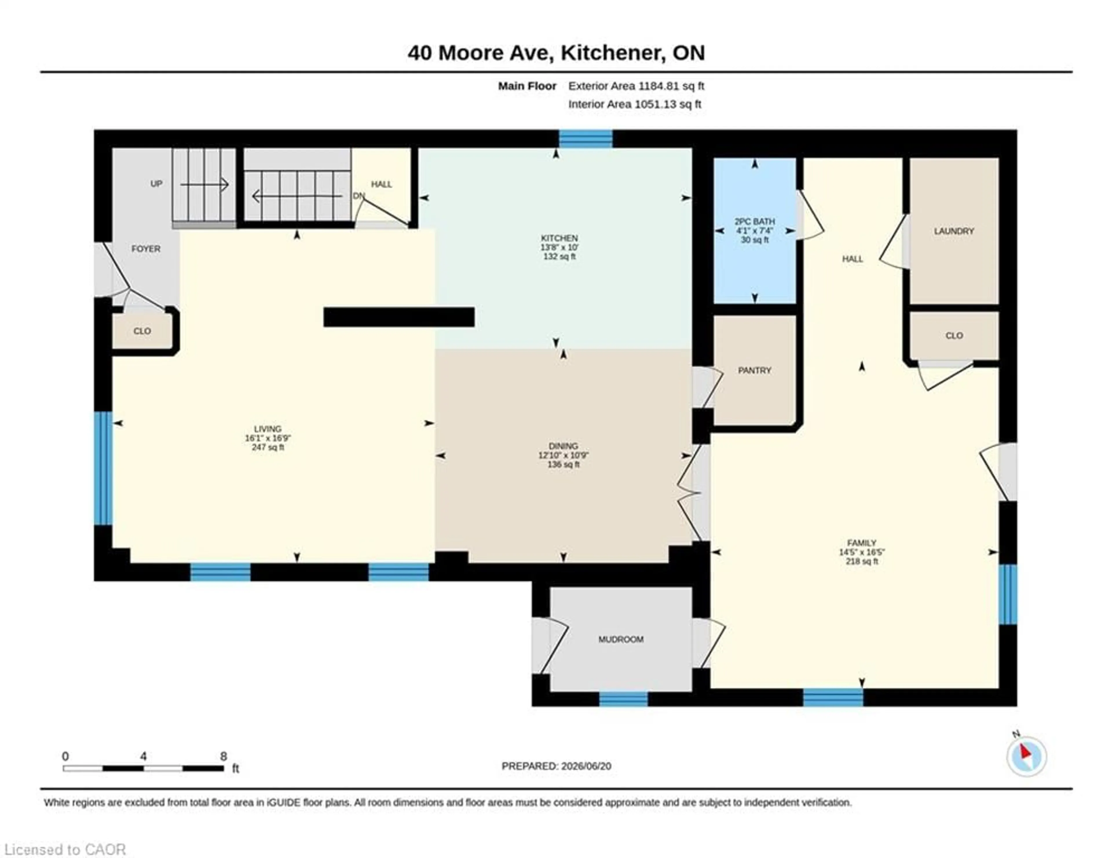 Floor plan for 40 Moore Ave, Kitchener Ontario N2H 3S1