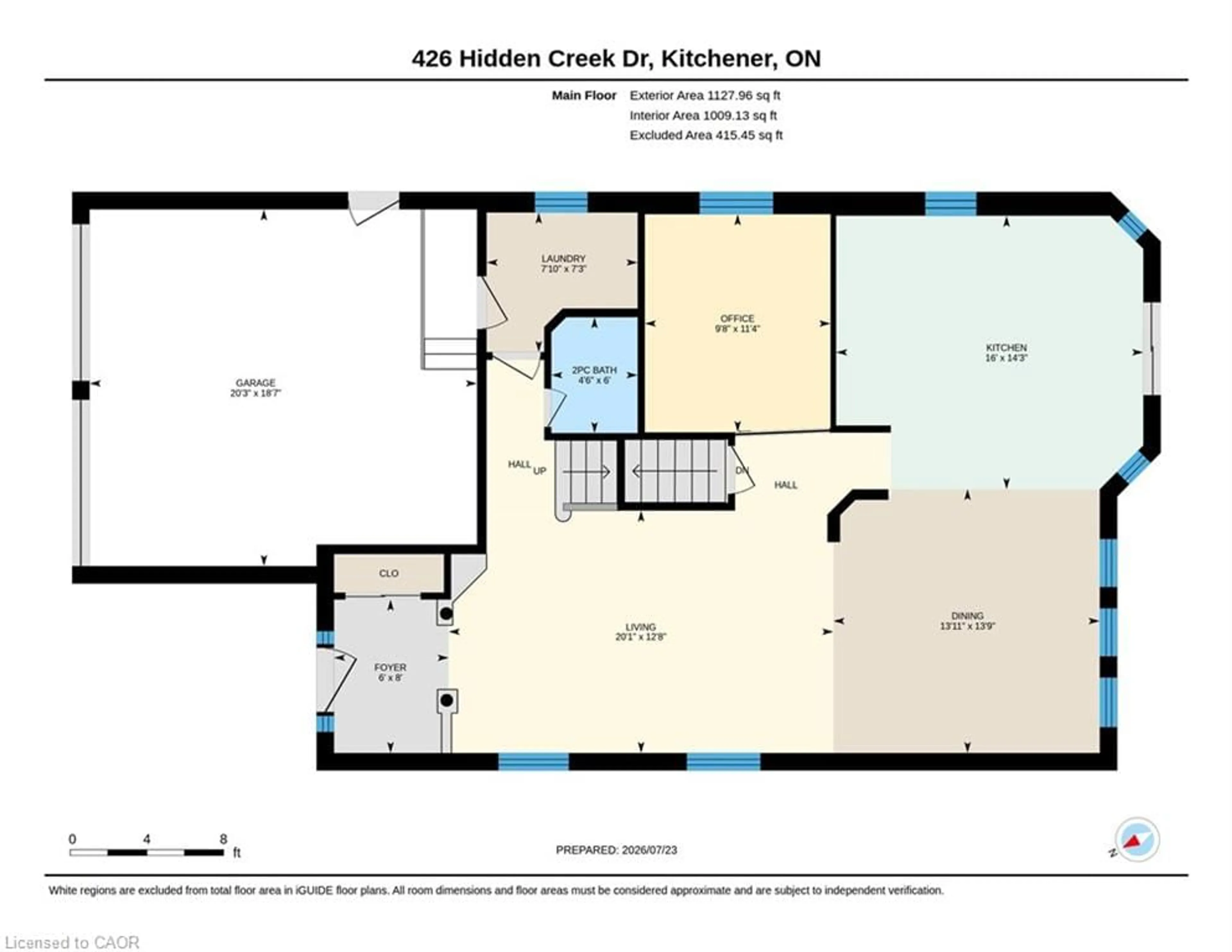 Floor plan for 426 Hidden Creek Dr, Kitchener Ontario N2N 3N2