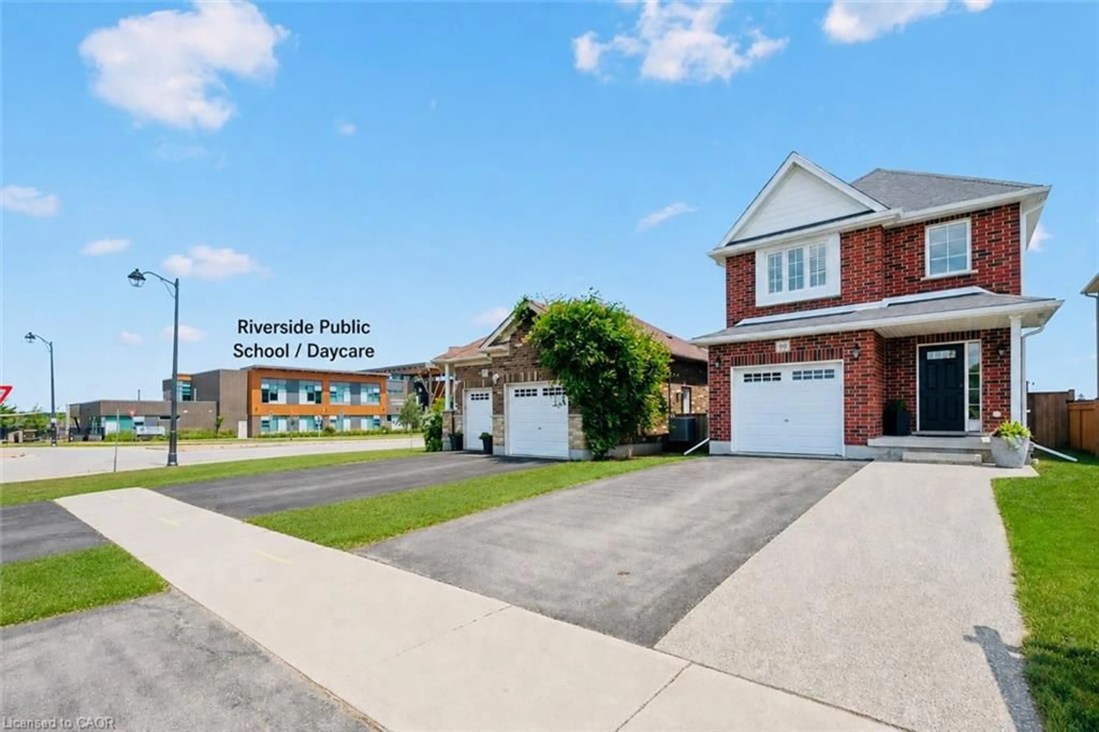 Home with brick exterior material, street for 99 Country Club Estates Dr, Elmira Ontario N3B 0B4