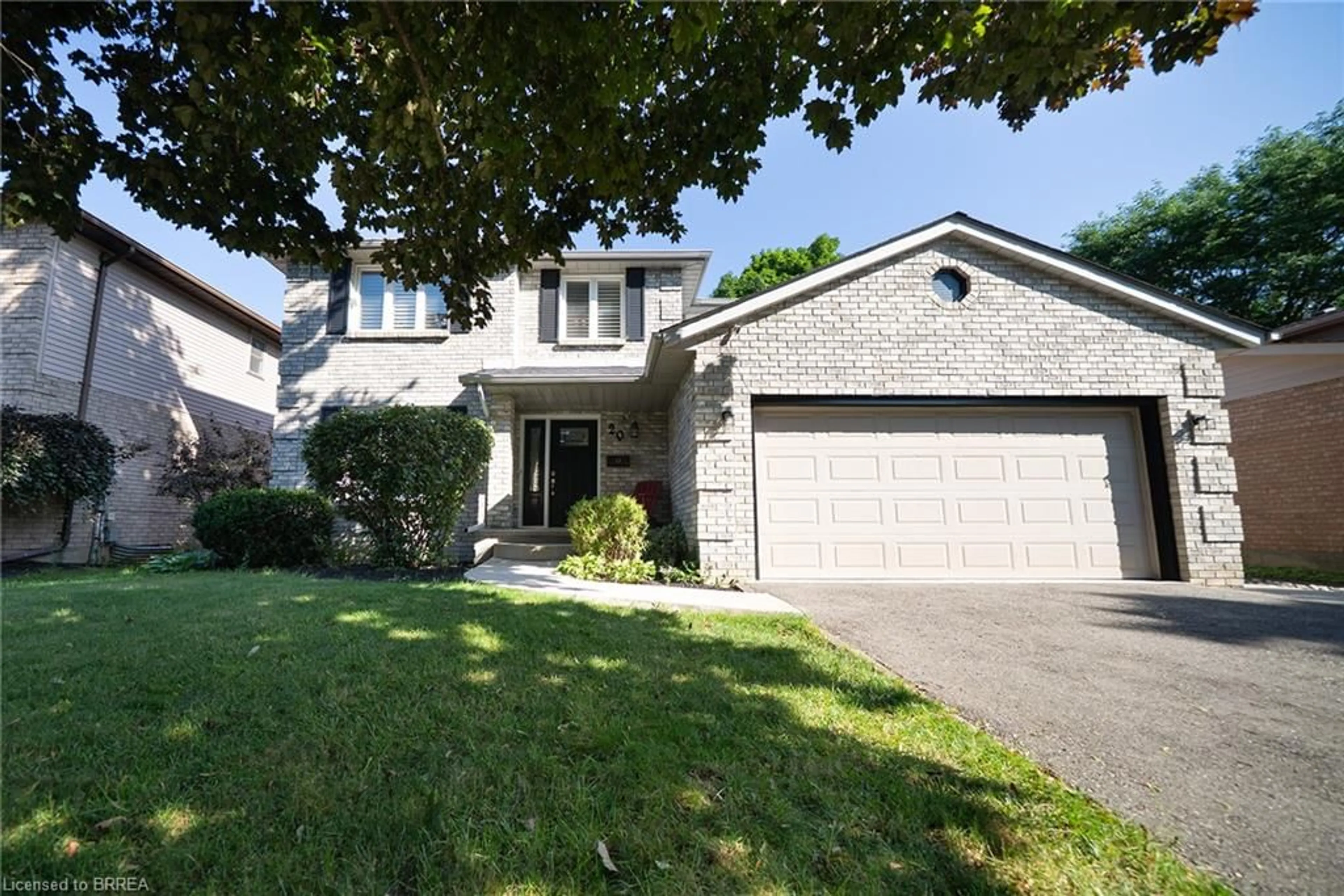 Home with brick exterior material, street for 20 Hogarth Rd, Brantford Ontario N3T 6E7