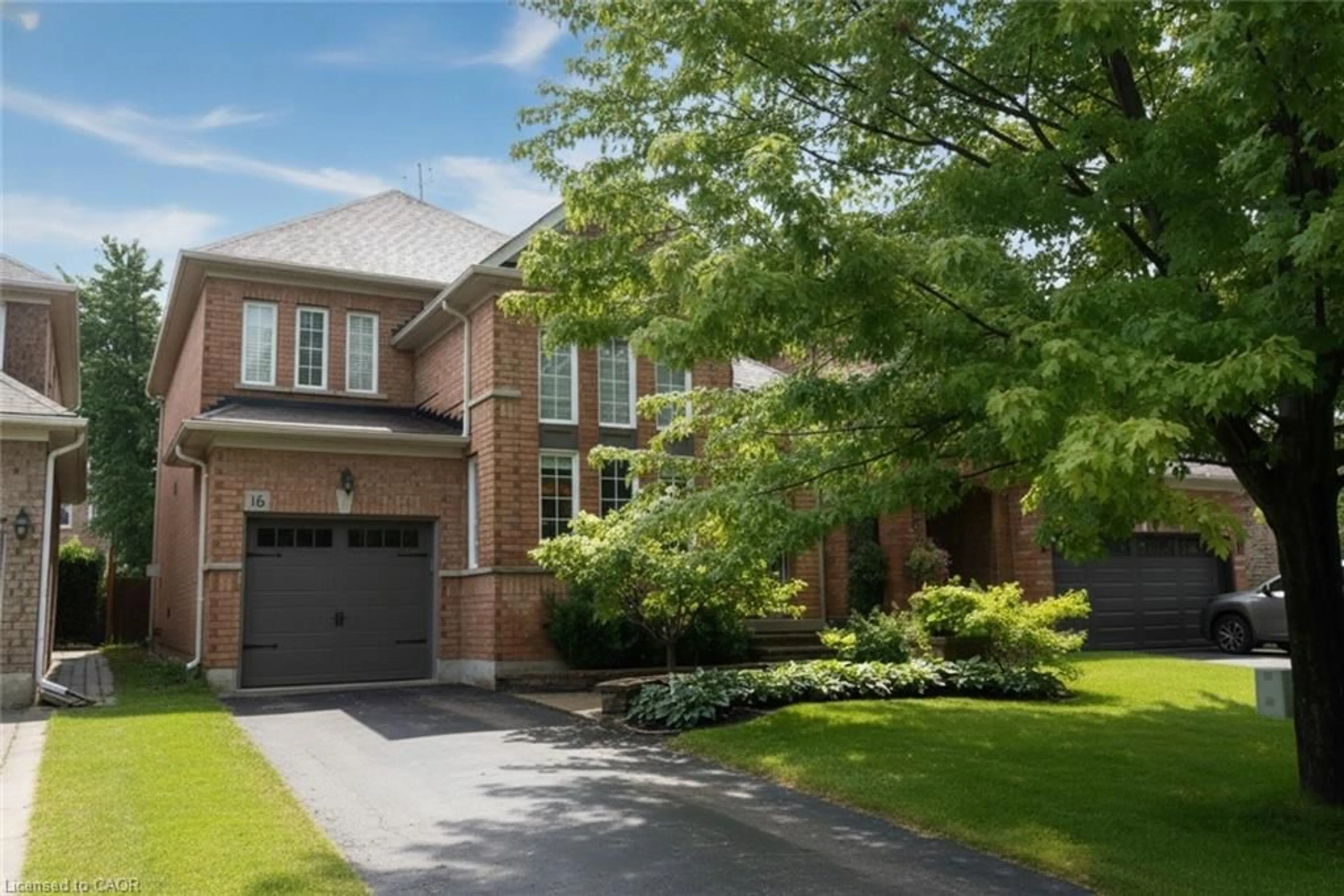 Home with brick exterior material, street for 16 Woodcote Cres, Georgetown Ontario L7G 6M2