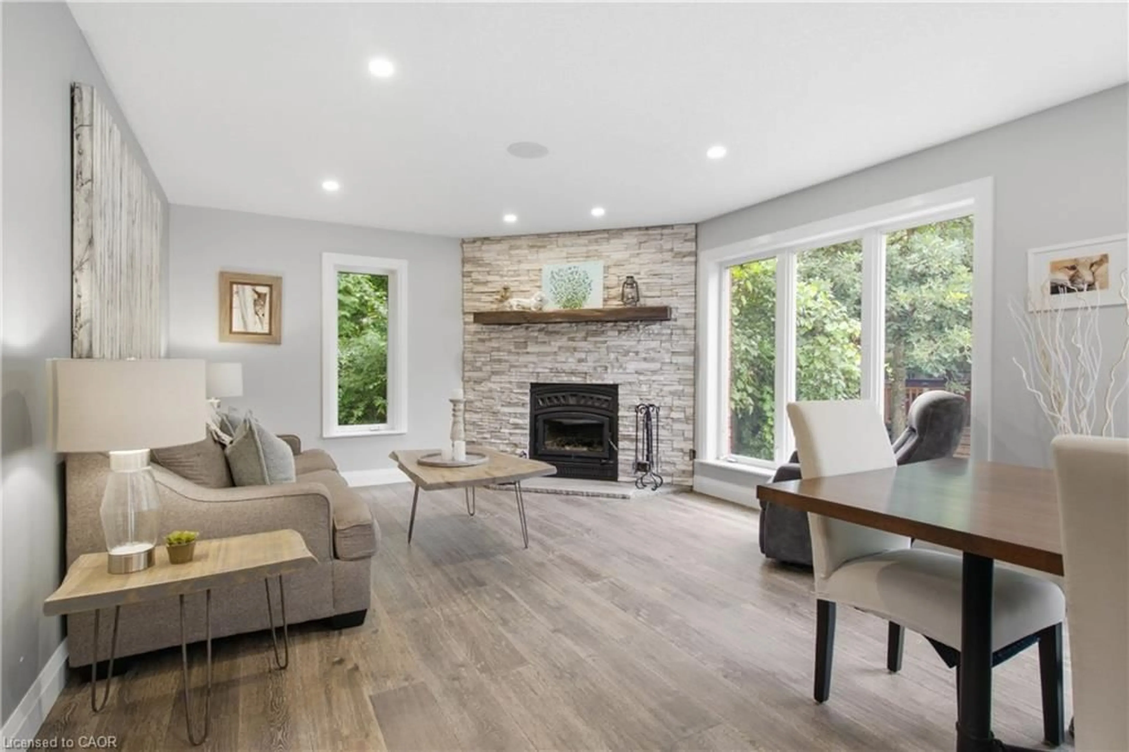 Living room with furniture, wood/laminate floor for 6153 Weisenberg Rd, West Montrose Ontario N0B 1B0