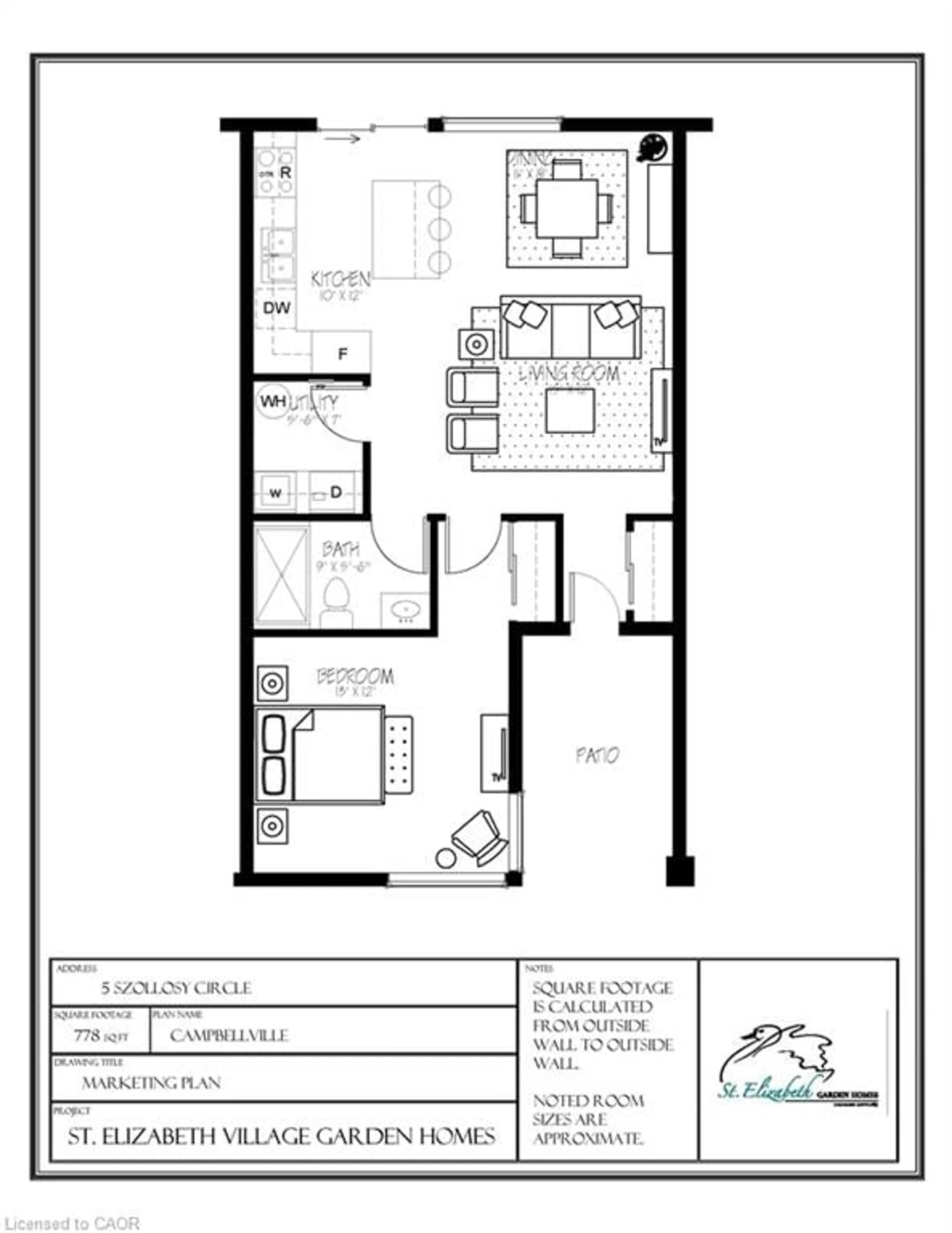 Floor plan for 5 Szollosy Cir, Hamilton Ontario L9B 1T8