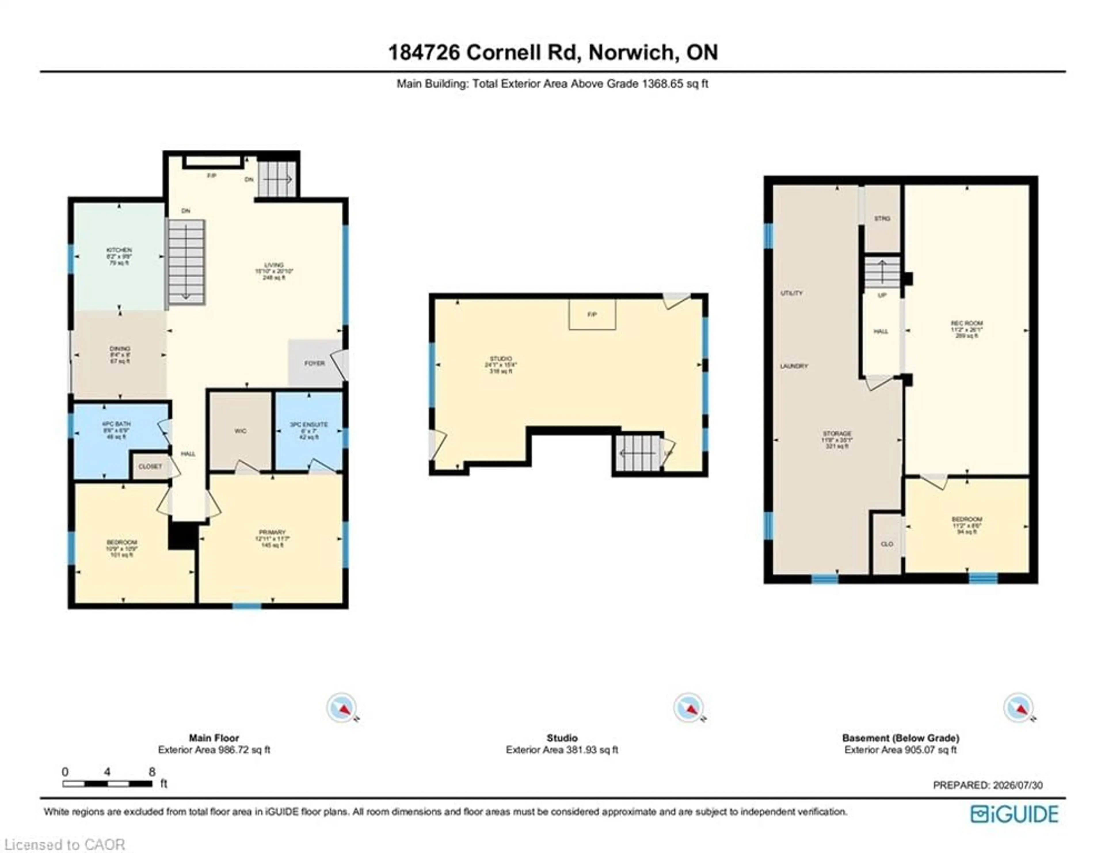 Floor plan for 184726 Cornell Rd, Tillsonburg Ontario N4G 4G8