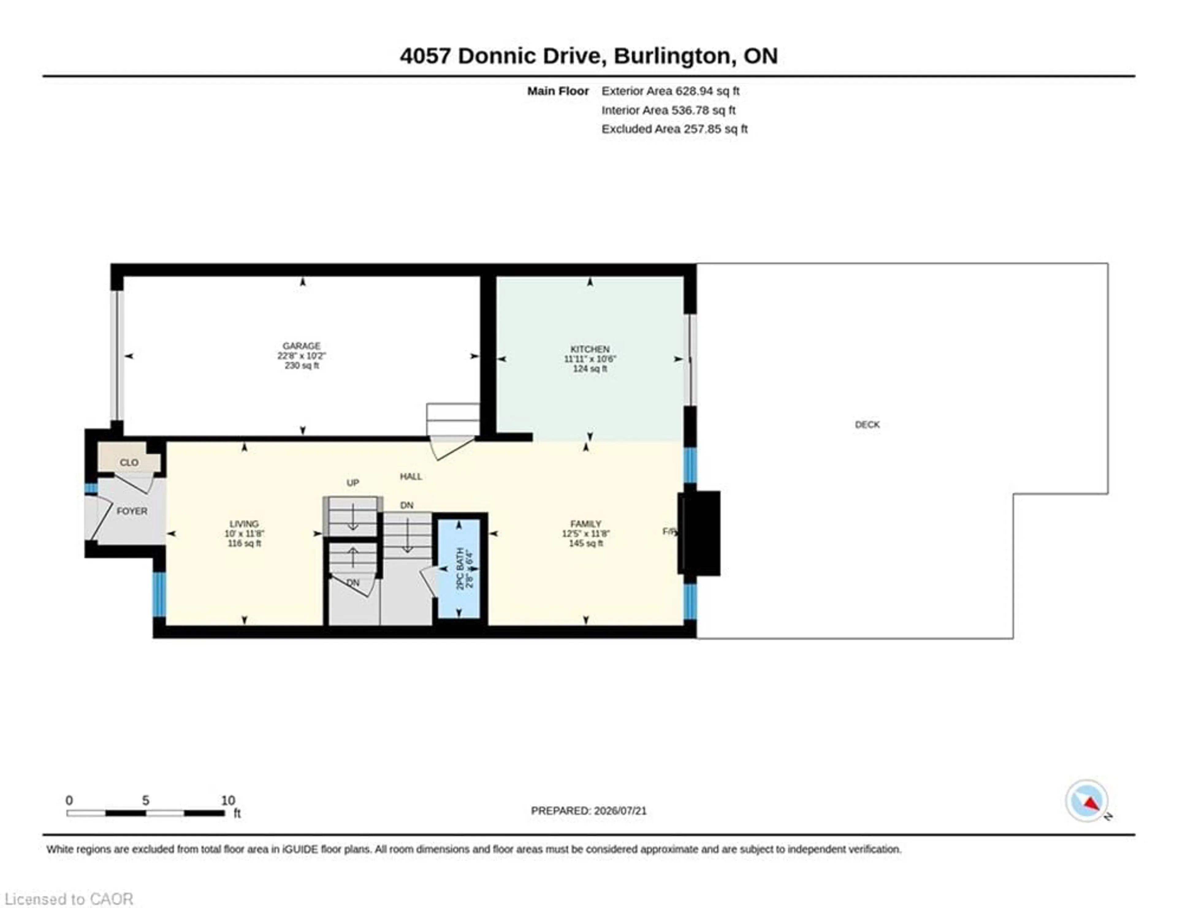 Floor plan for 4057 Donnic Dr, Burlington Ontario L7M 0A5