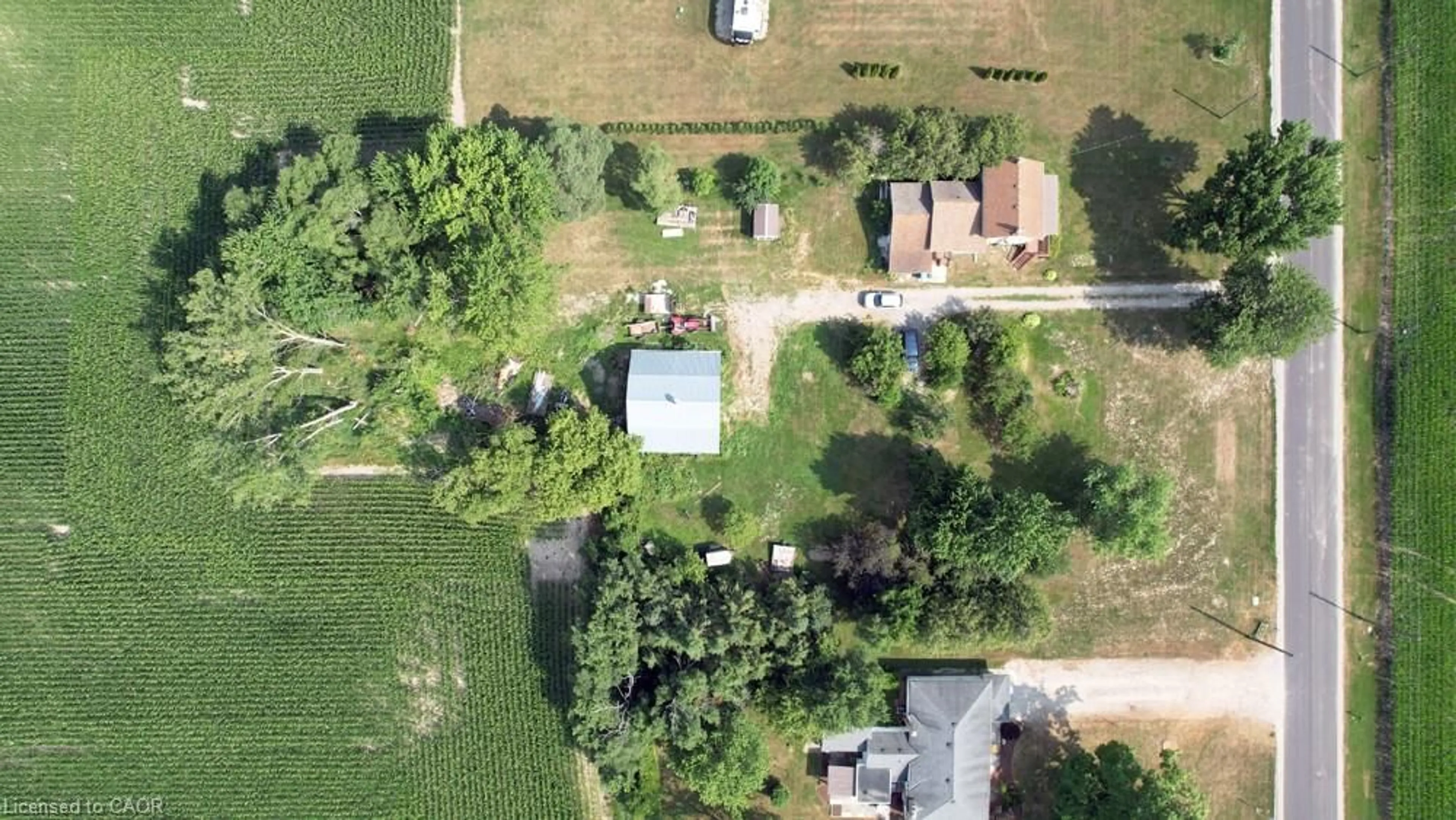 A pic from outside/outdoor area/front of a property/back of a property/a pic from drone, unknown for 69899 Parr Line, Crediton Ontario N0M 1M0