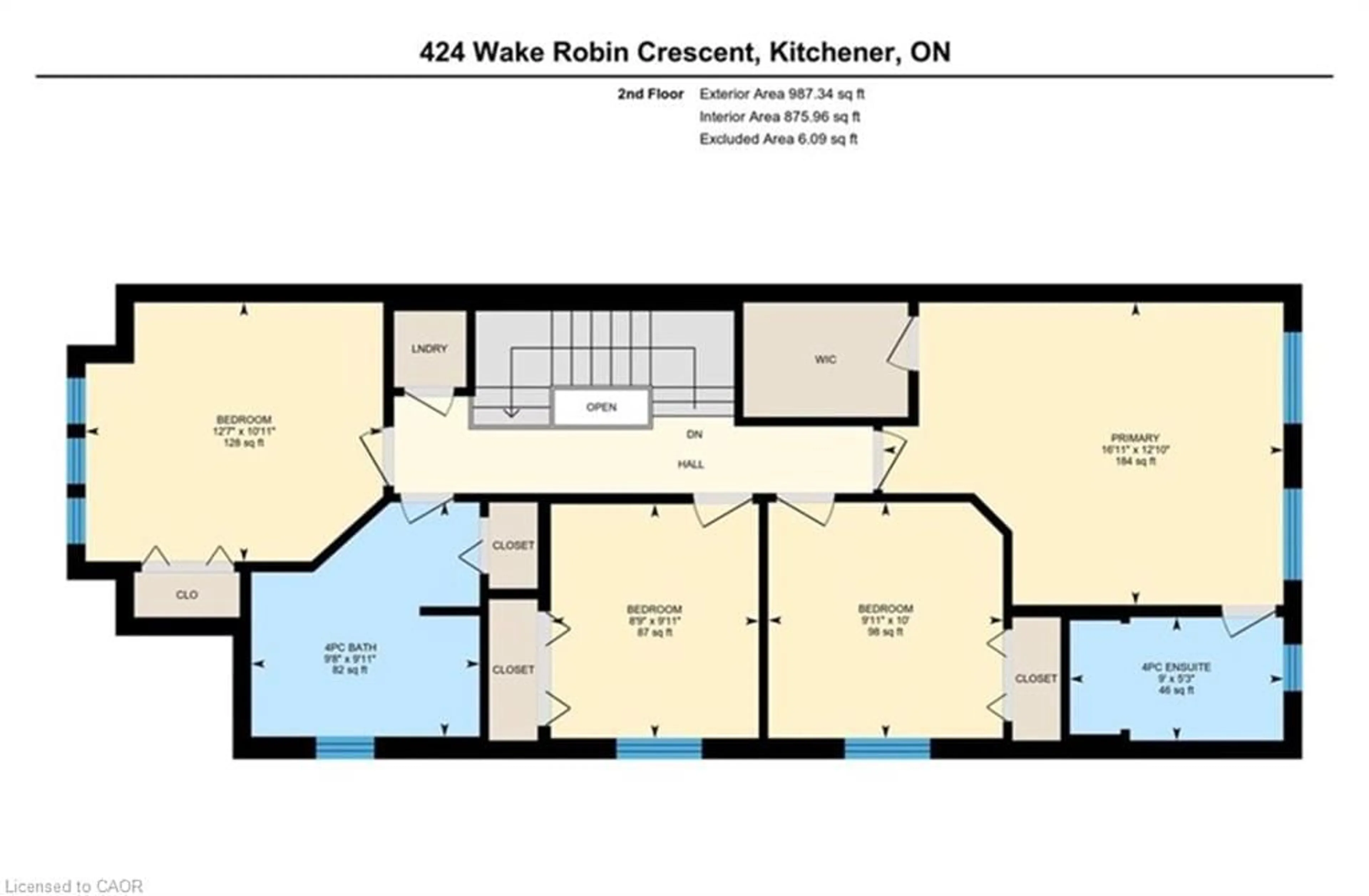 Floor plan for 424 Wake Robin Cres, Kitchener Ontario N2E 3L6