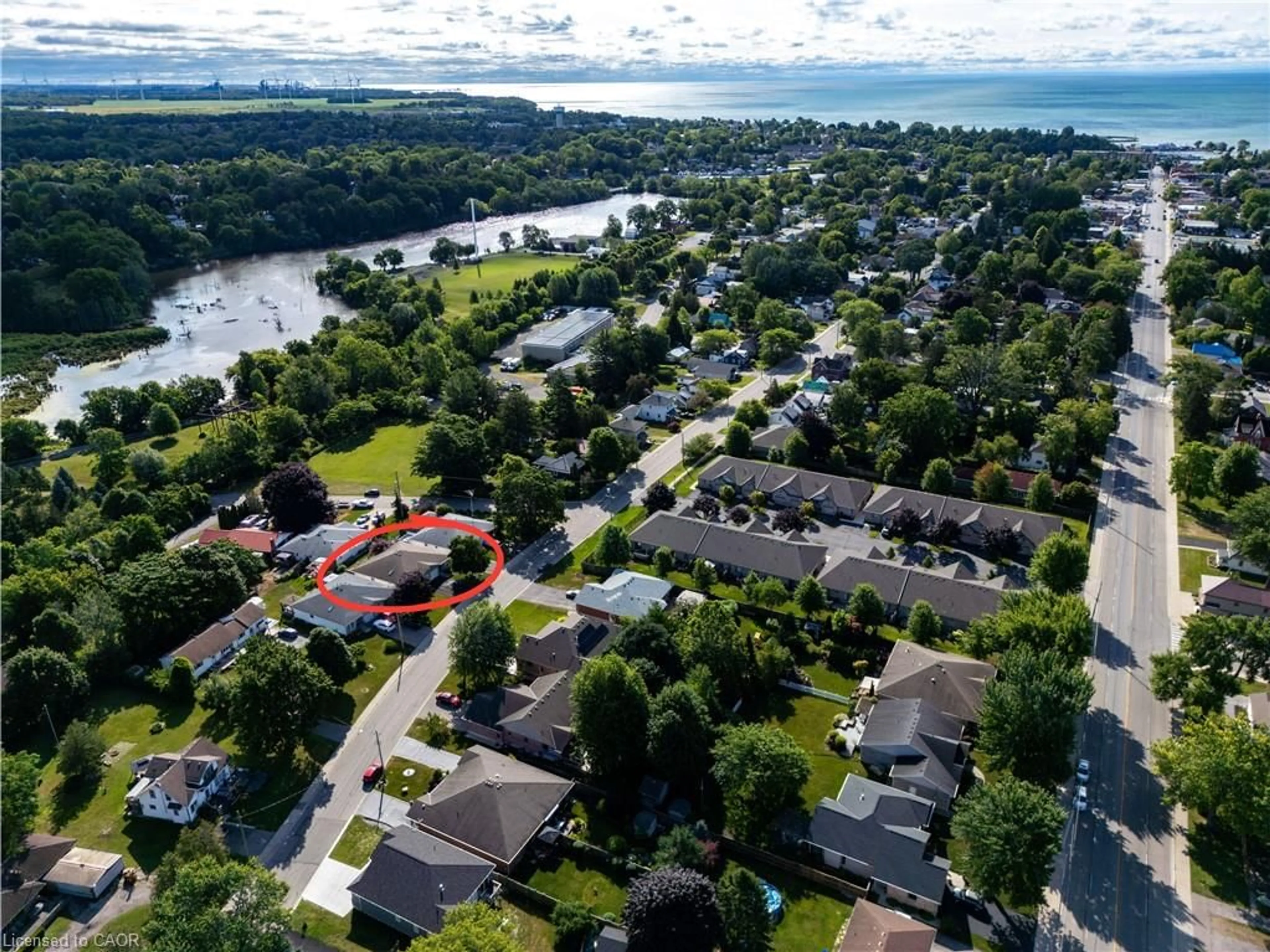 A pic from outside/outdoor area/front of a property/back of a property/a pic from drone, water/lake/river/ocean view for 536 St Andrew St, Port Dover Ontario N0A 1N0