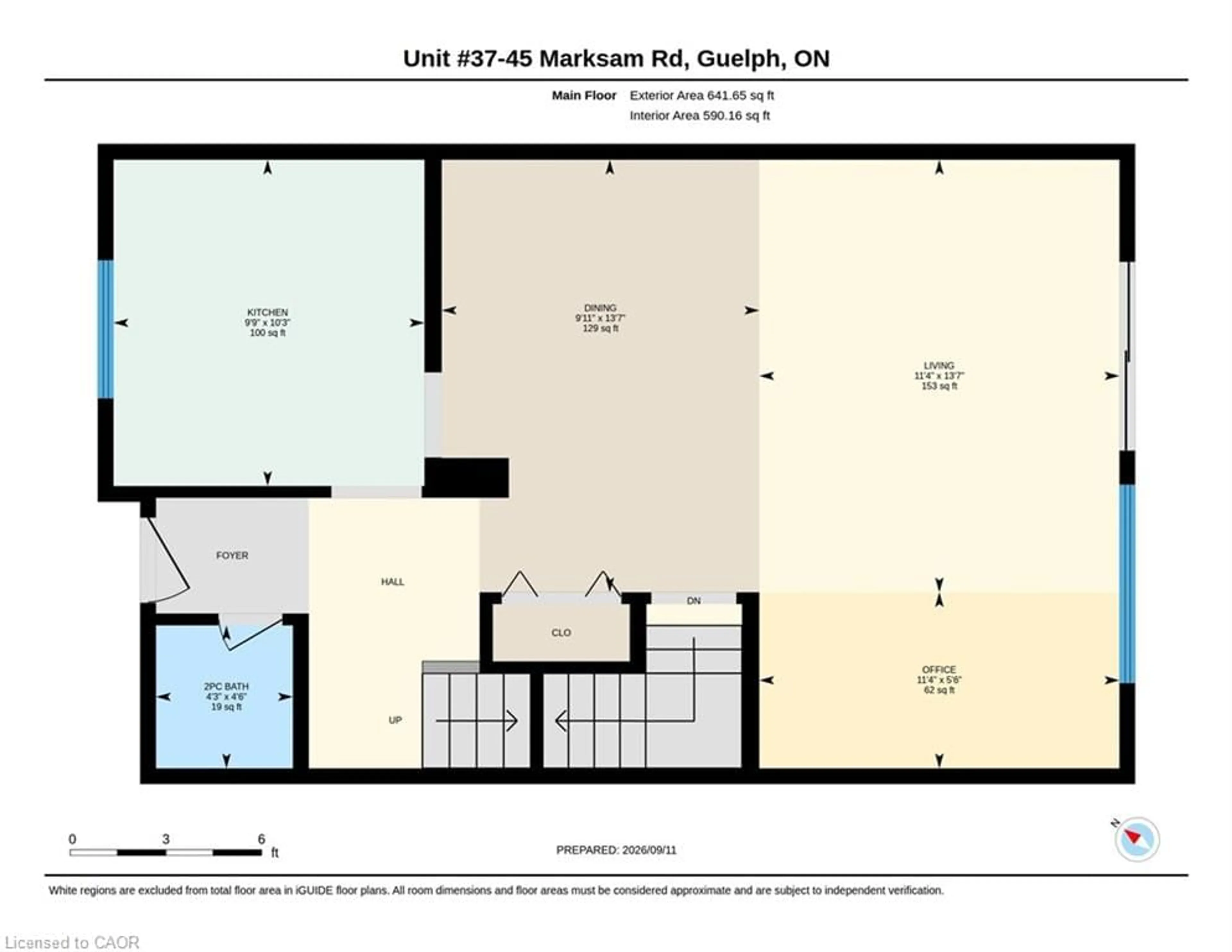 Floor plan for 45 Marksam Rd #37, Guelph Ontario N1H 6Y9