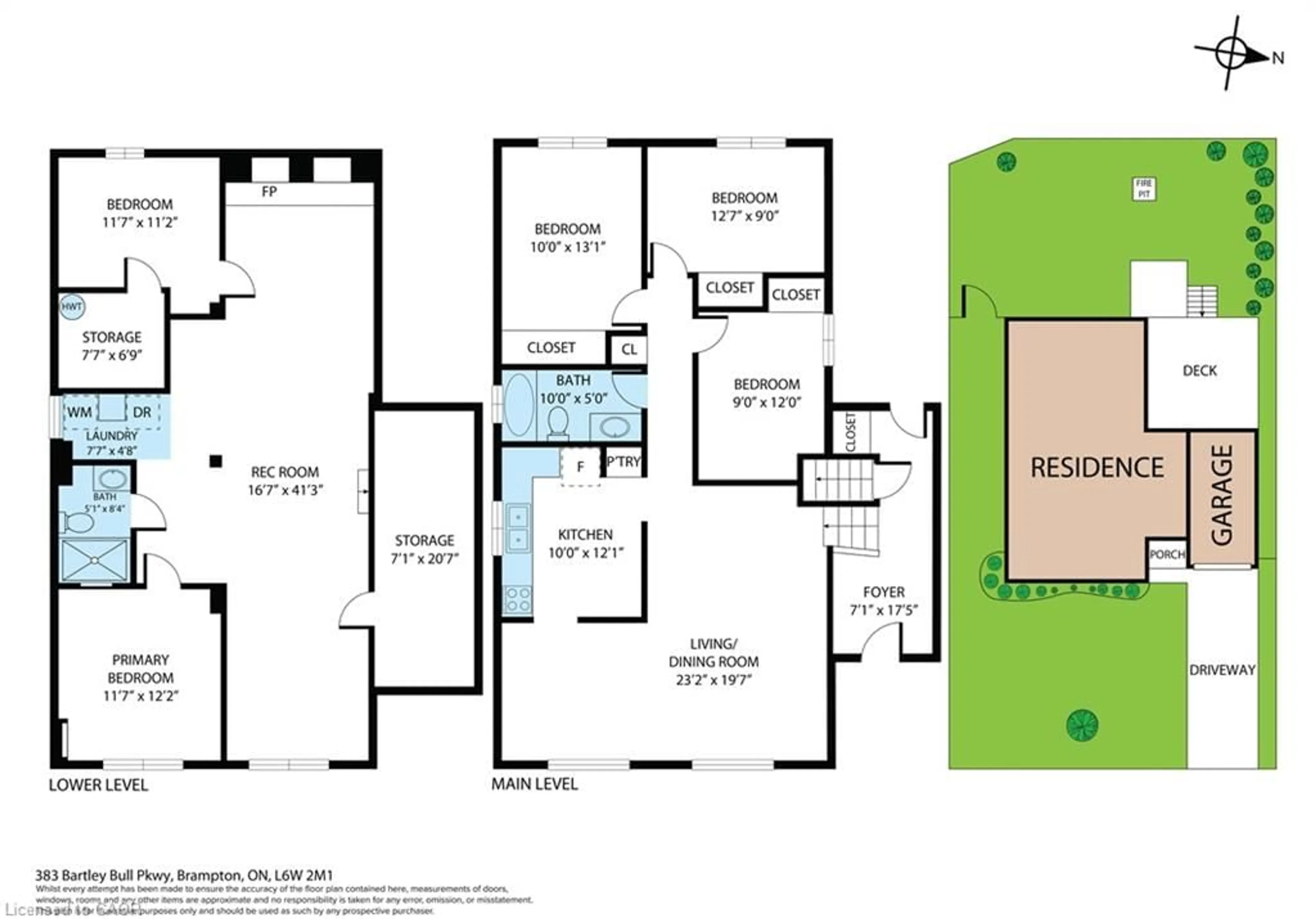 Floor plan for 383 Bartley Bull Pky, Brampton Ontario L6W 2M1