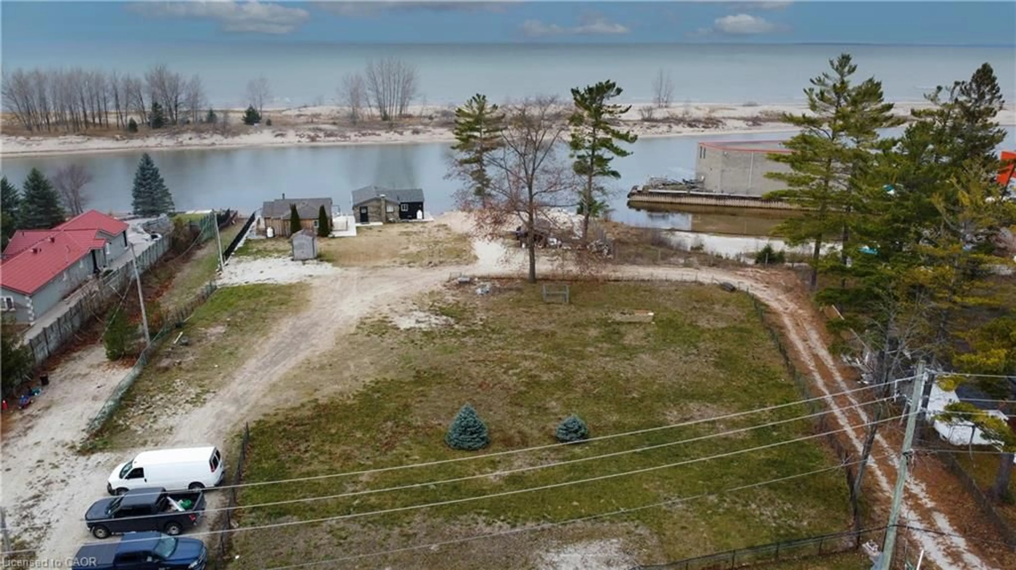 A pic from outside/outdoor area/front of a property/back of a property/a pic from drone, water/lake/river/ocean view for 0 River Rd, Wasaga Beach Ontario L3B 5N6