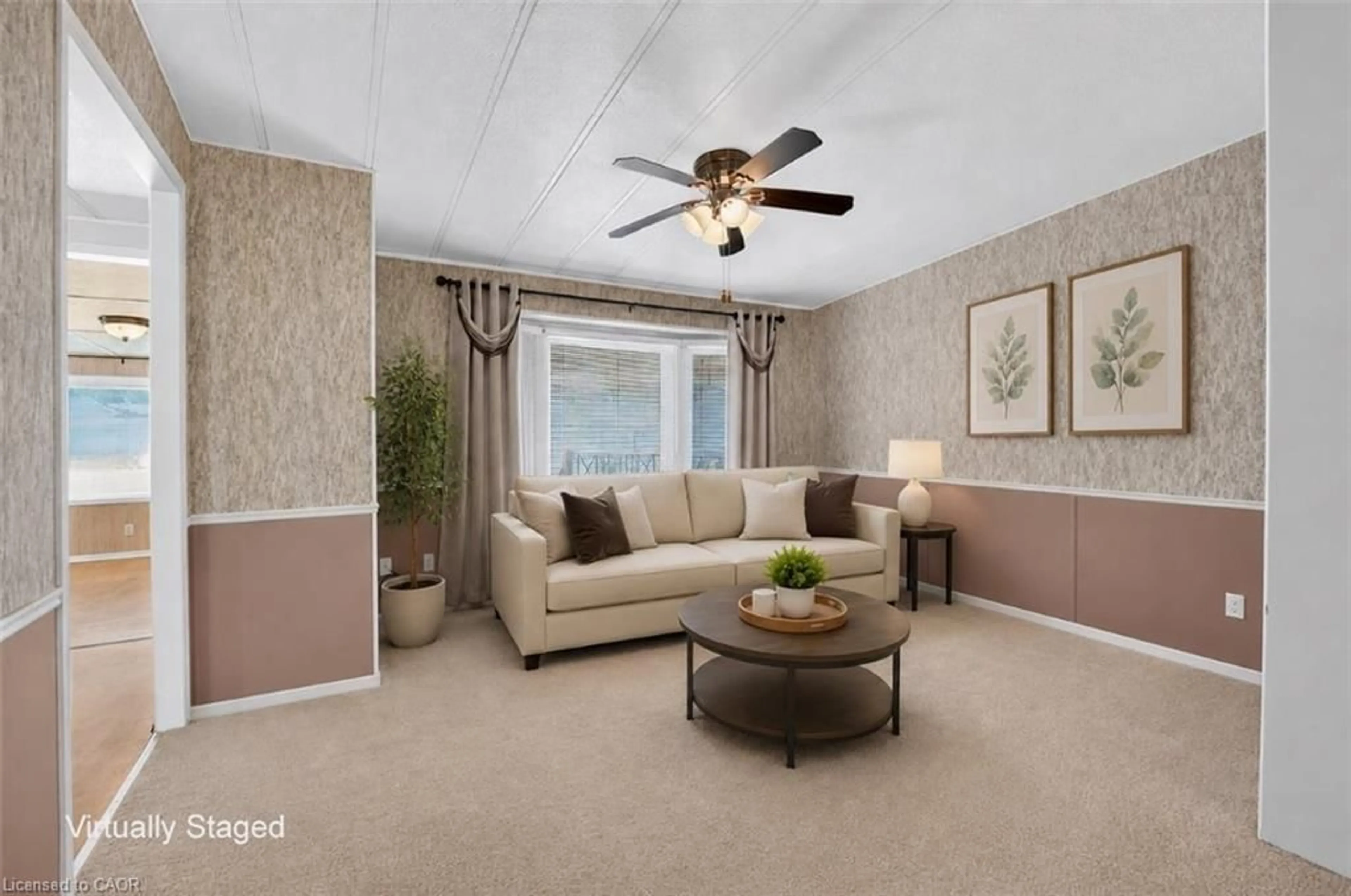 Living room with furniture, carpet floor for 3033 Townline Rd #317, Stevensville Ontario L0S 1S1