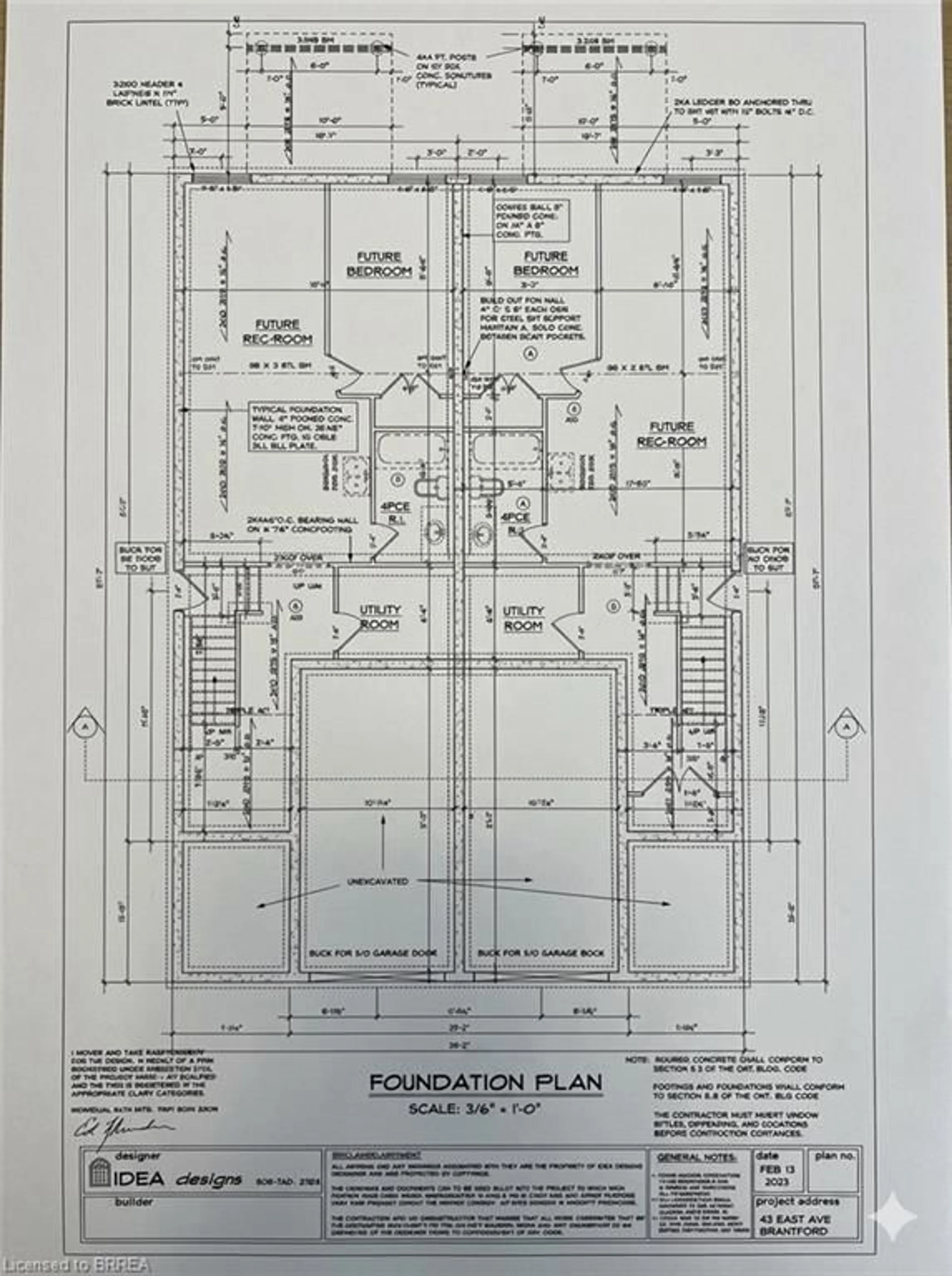 Floor plan for 43 East Ave #A, Brantford Ontario N3S 3L2