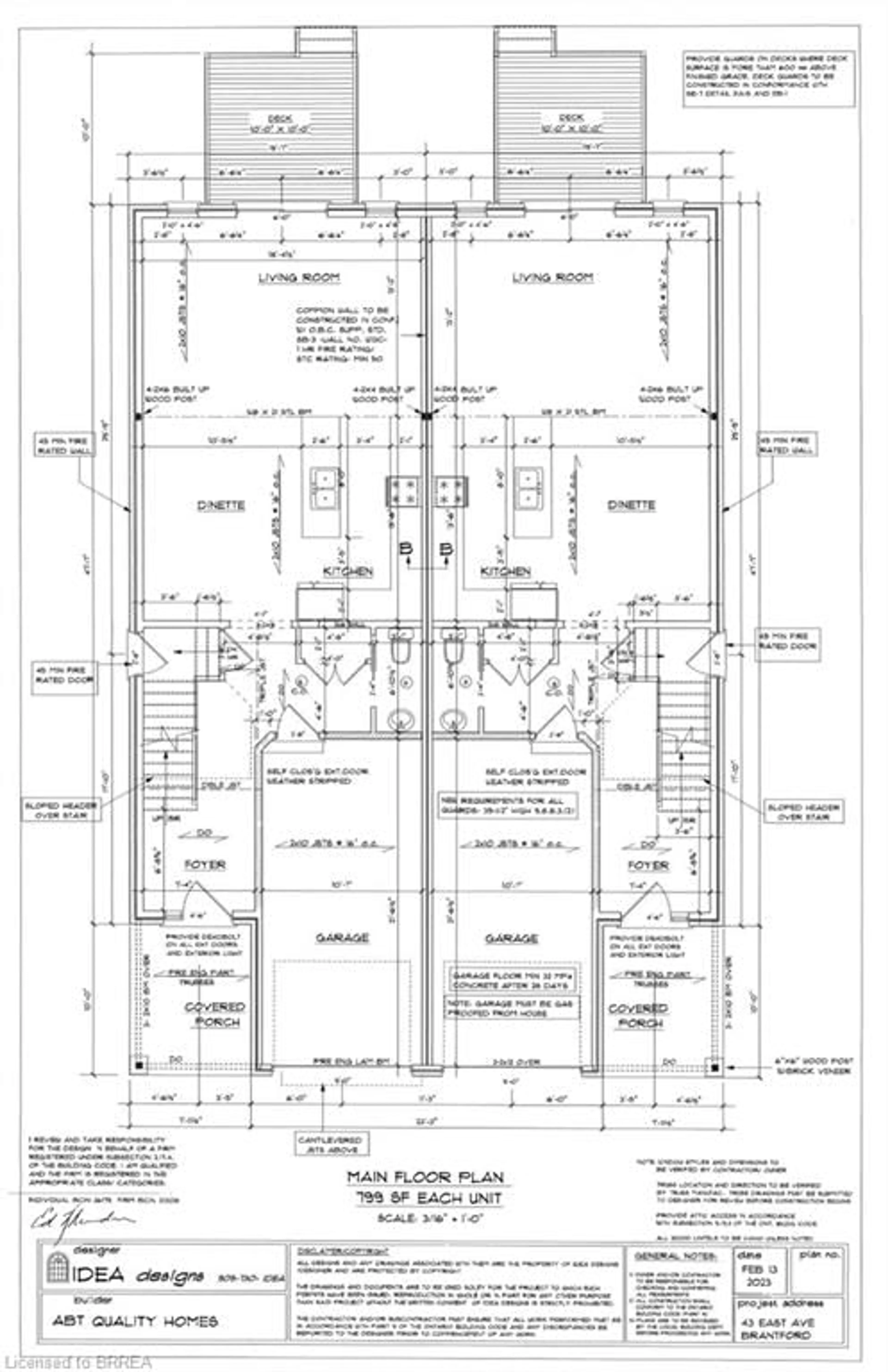 Floor plan for 43 East Ave #B, Brantford Ontario N3S 3L2