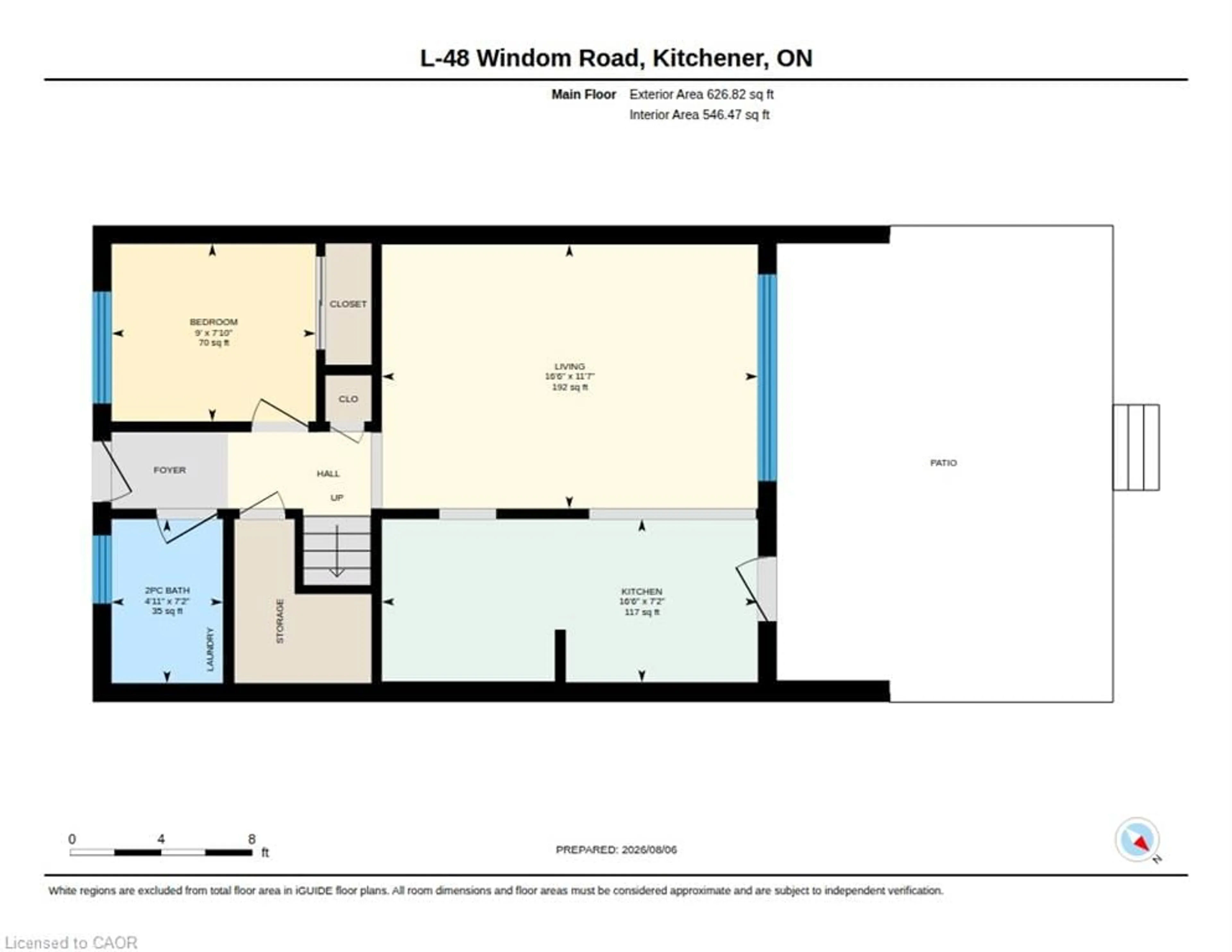 Floor plan for 48 Windom Rd #L, Kitchener Ontario N2A 2P4