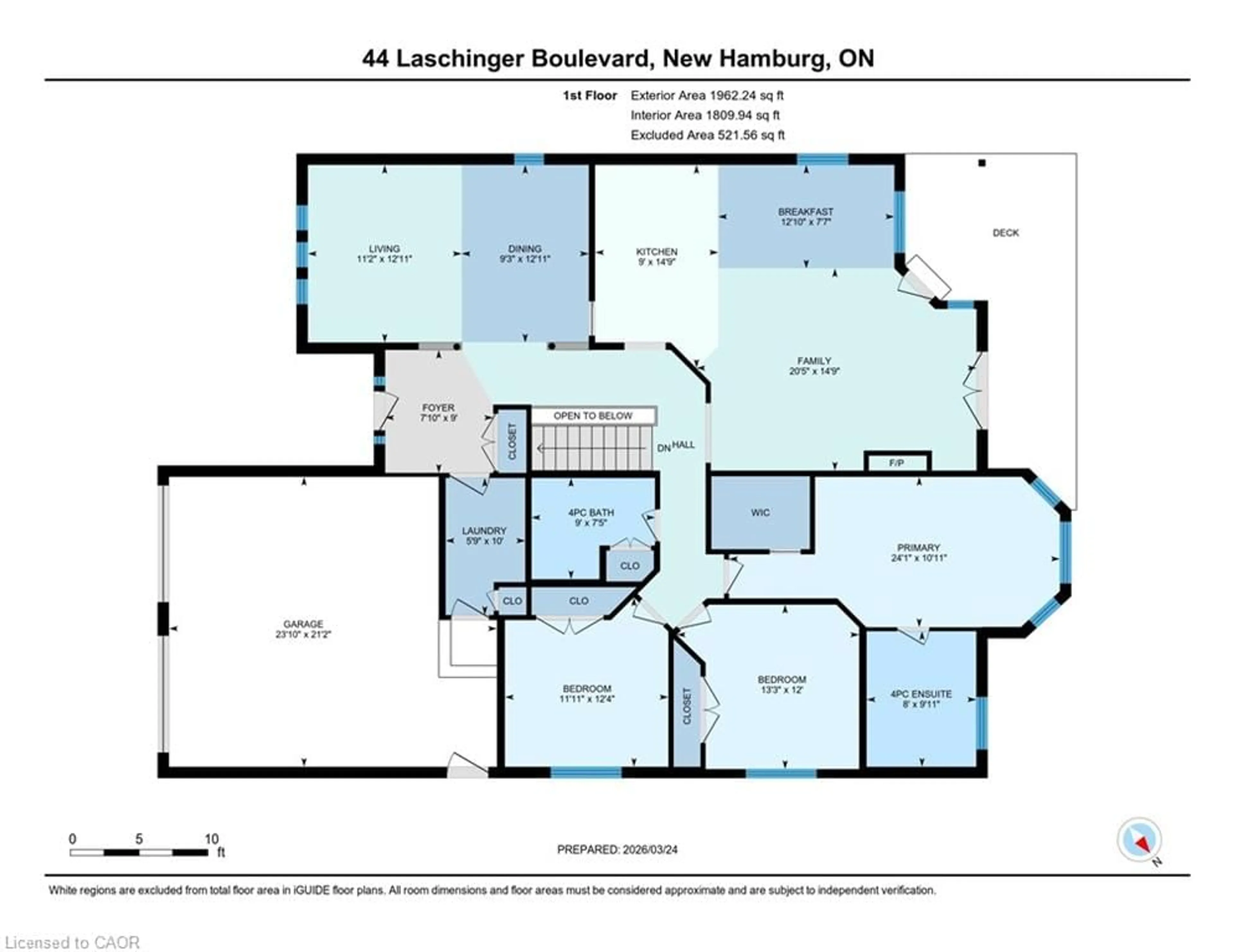 Floor plan for 44 Laschinger Blvd, New Hamburg Ontario N3A 2G7