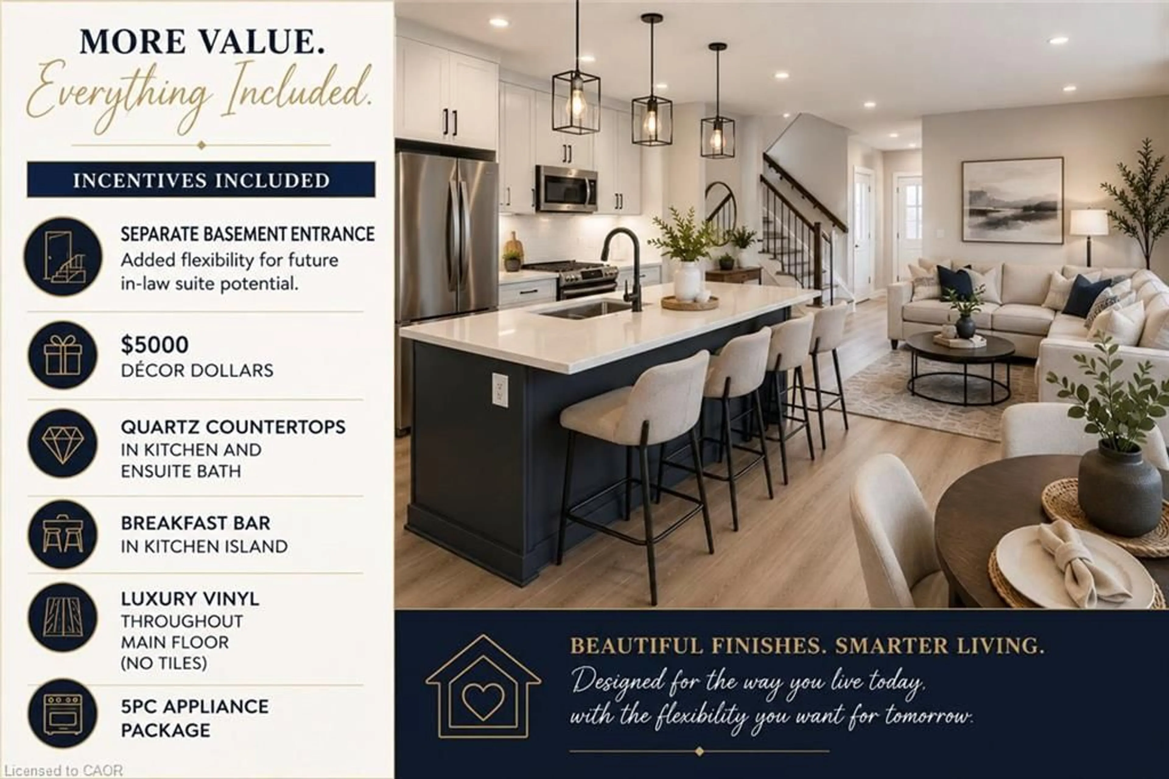 Open concept kitchen, unknown for 132 College St #9, Smithville Ontario L0R 2A0