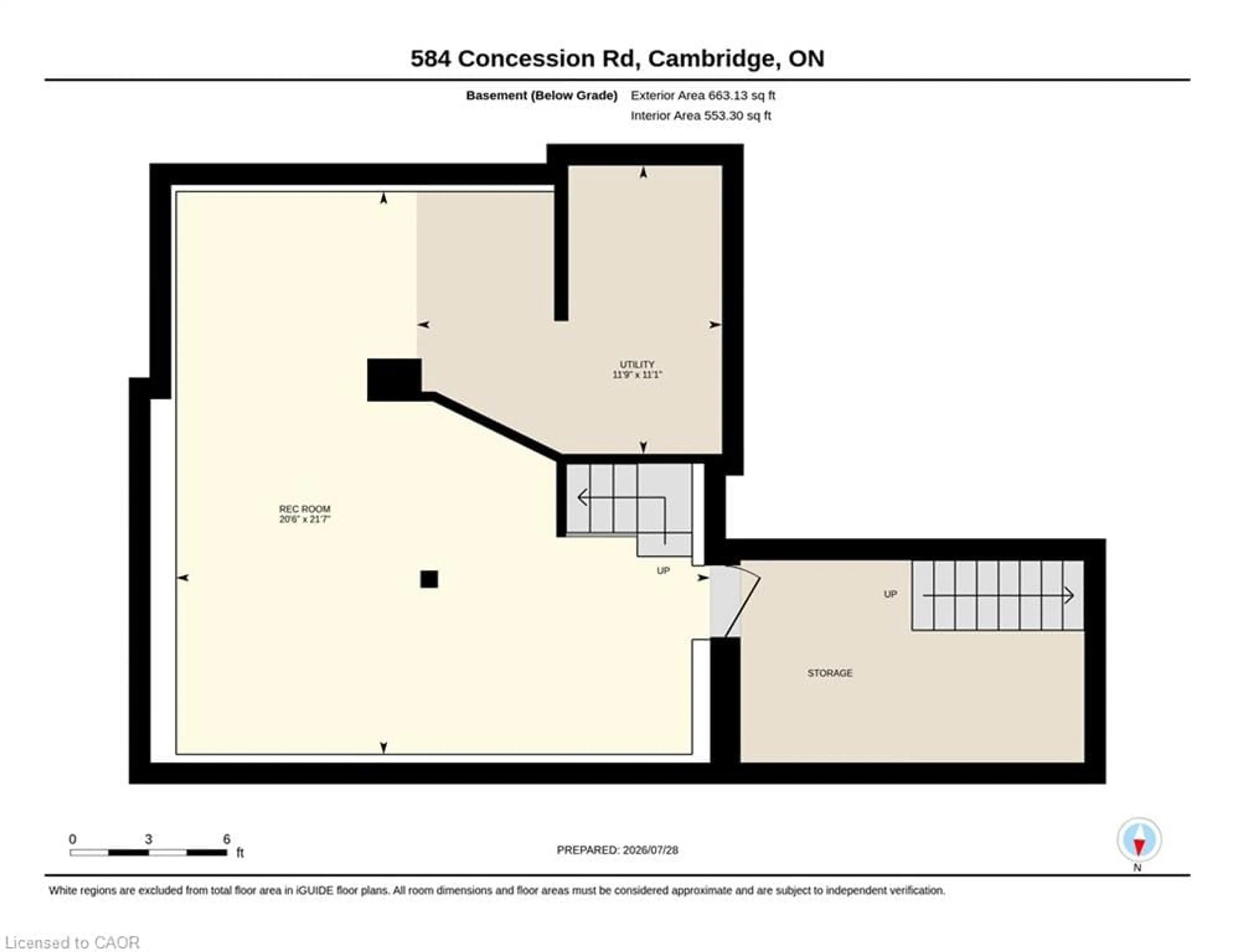 Floor plan for 584 Concession Rd, Cambridge Ontario N3H 4L3