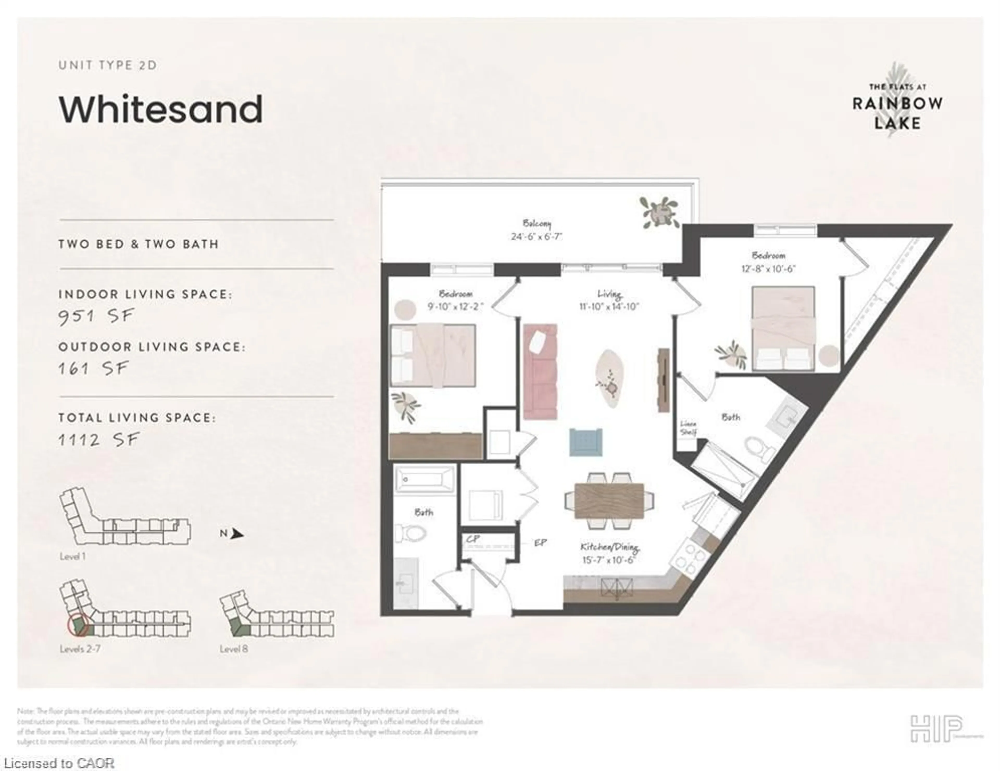 Floor plan for 525 New Dundee Rd #509, Kitchener Ontario N2P 0K8