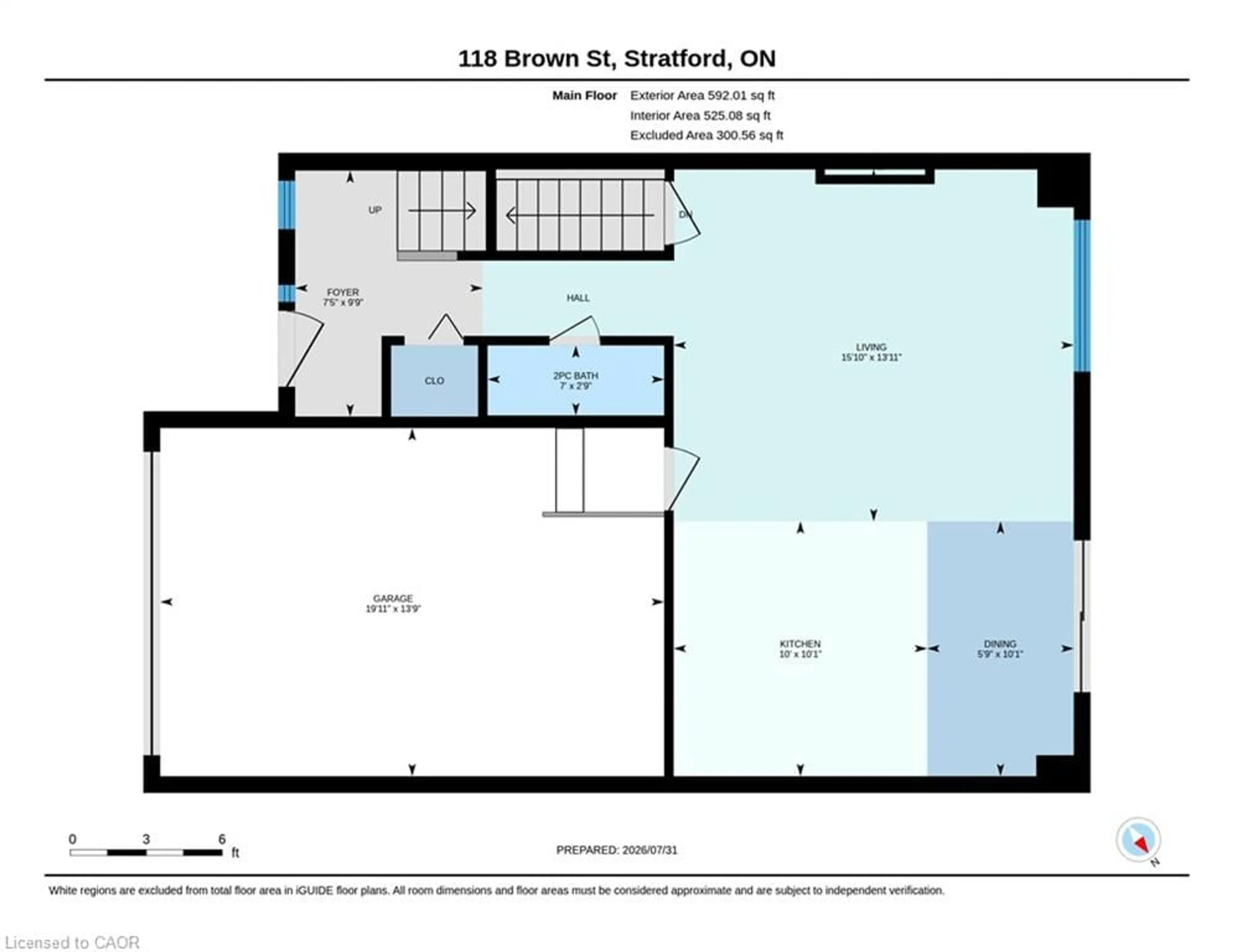 Floor plan for 118 Brown St, Stratford Ontario N5A 0E8
