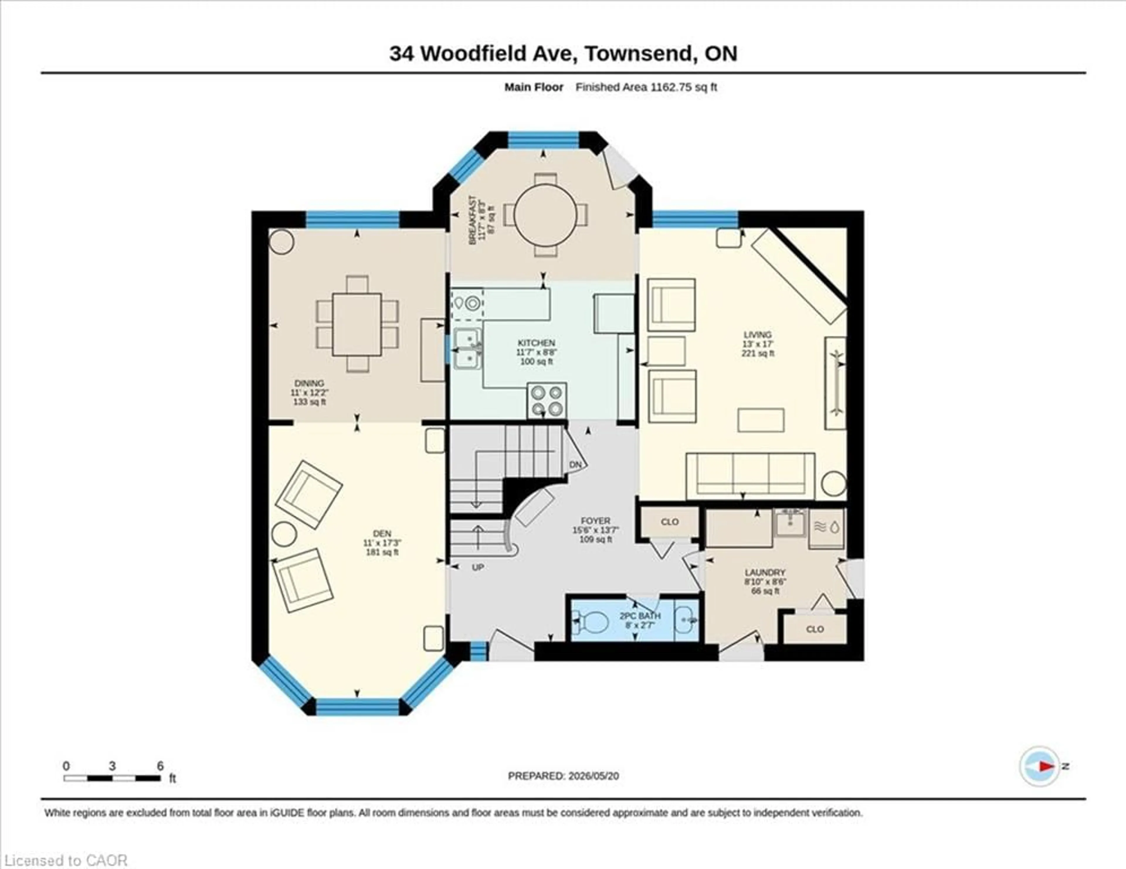 Floor plan for 34 Woodfield Ave, Townsend Ontario N0A 1S0