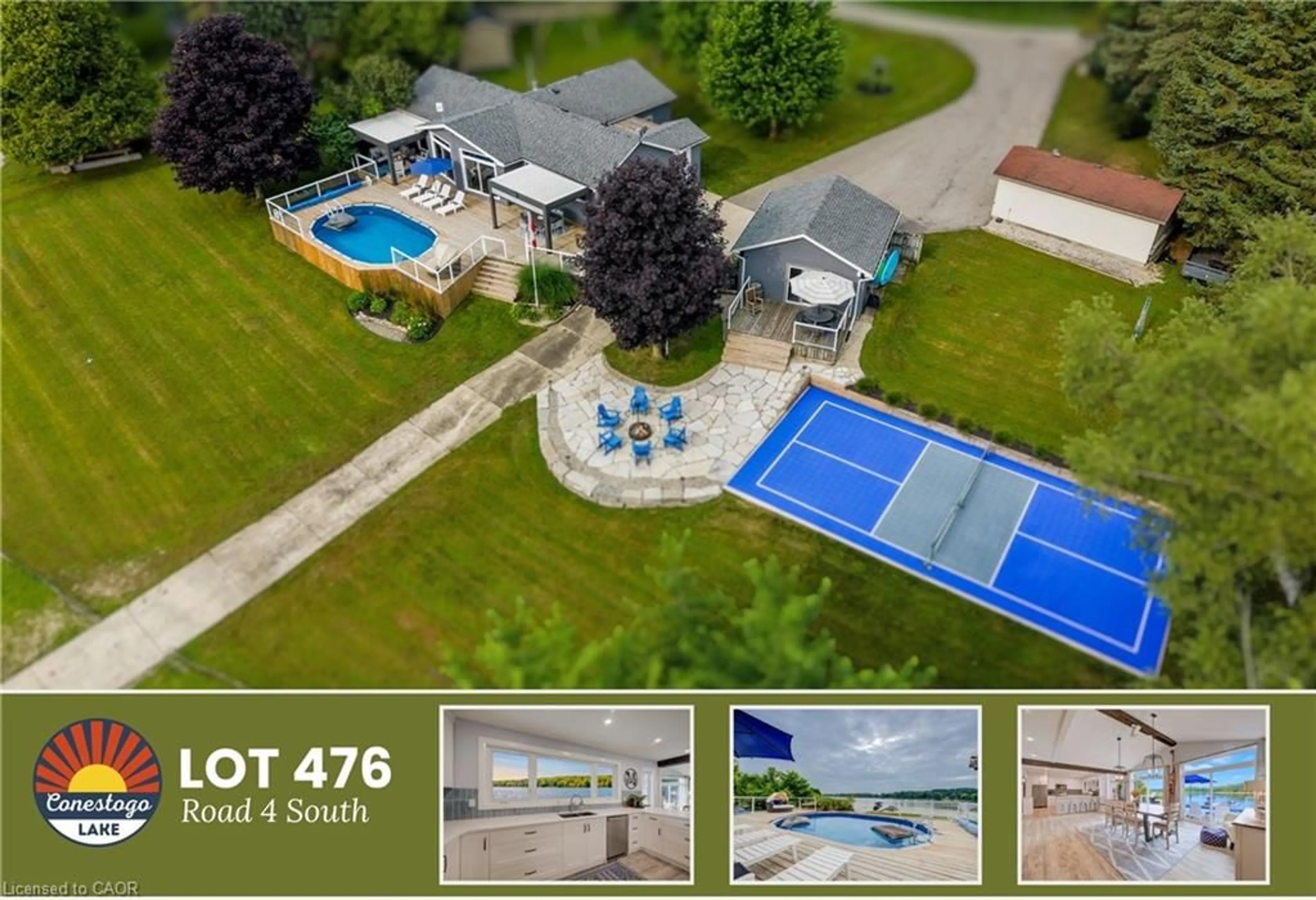 A pic from outside/outdoor area/front of a property/back of a property/a pic from drone, water/lake/river/ocean view for LOT 476 Road 4, Conestogo Lake Ontario N0G 1P0