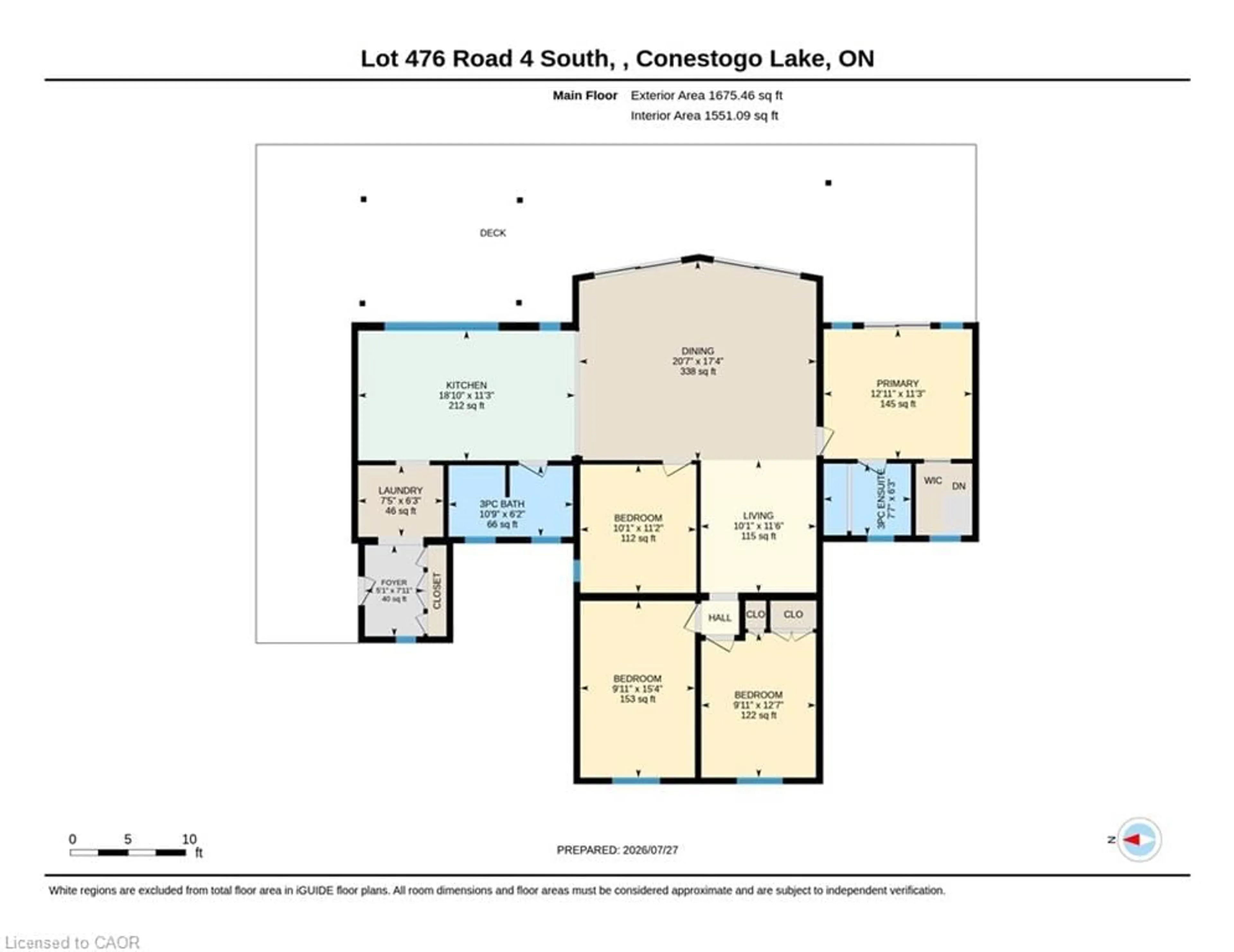 Floor plan for LOT 476 Road 4, Conestogo Lake Ontario N0G 1P0