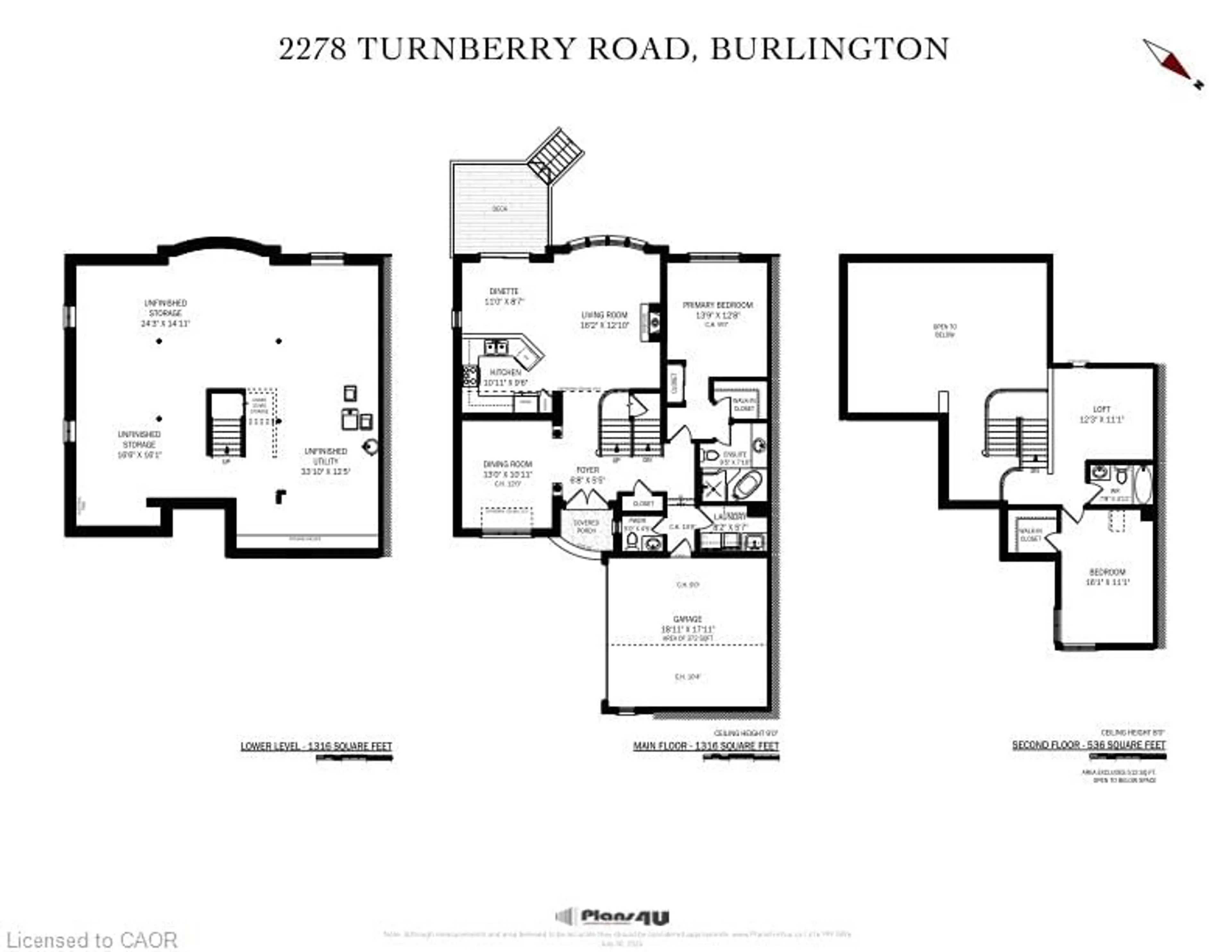 Floor plan for 2278 Turnberry Rd #13, Burlington Ontario L7M 4S6