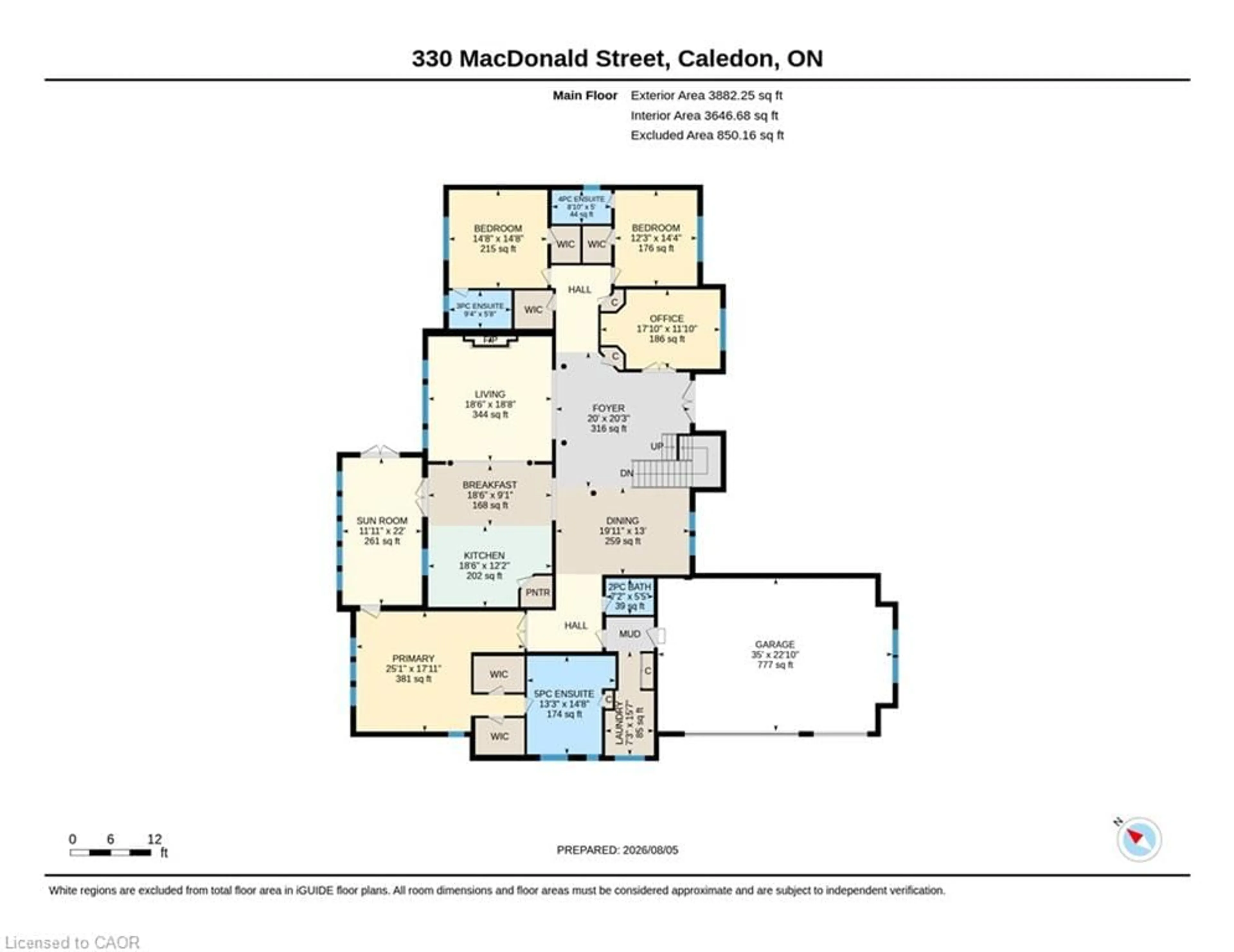 Floor plan for 330 Macdonald St, Inglewood Ontario L7C 1G7