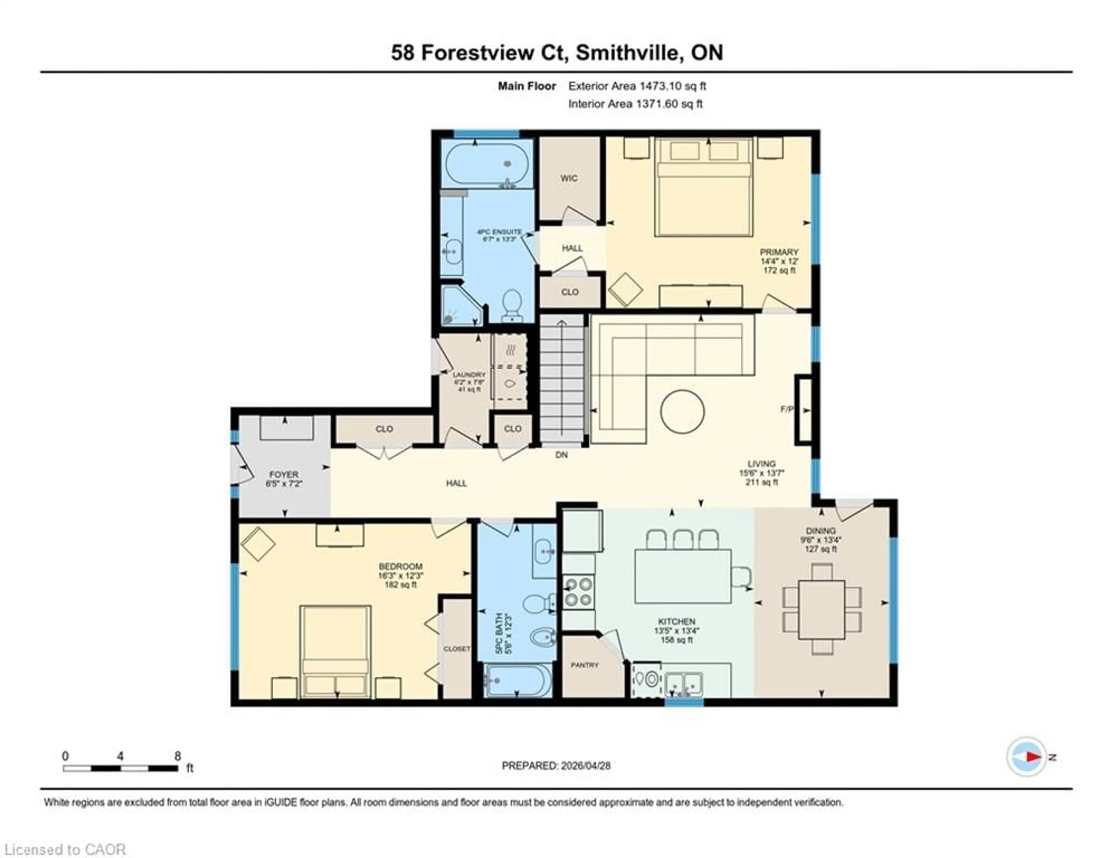 Floor plan for 58 Forestview Crt, Smithville Ontario L0R 2A0