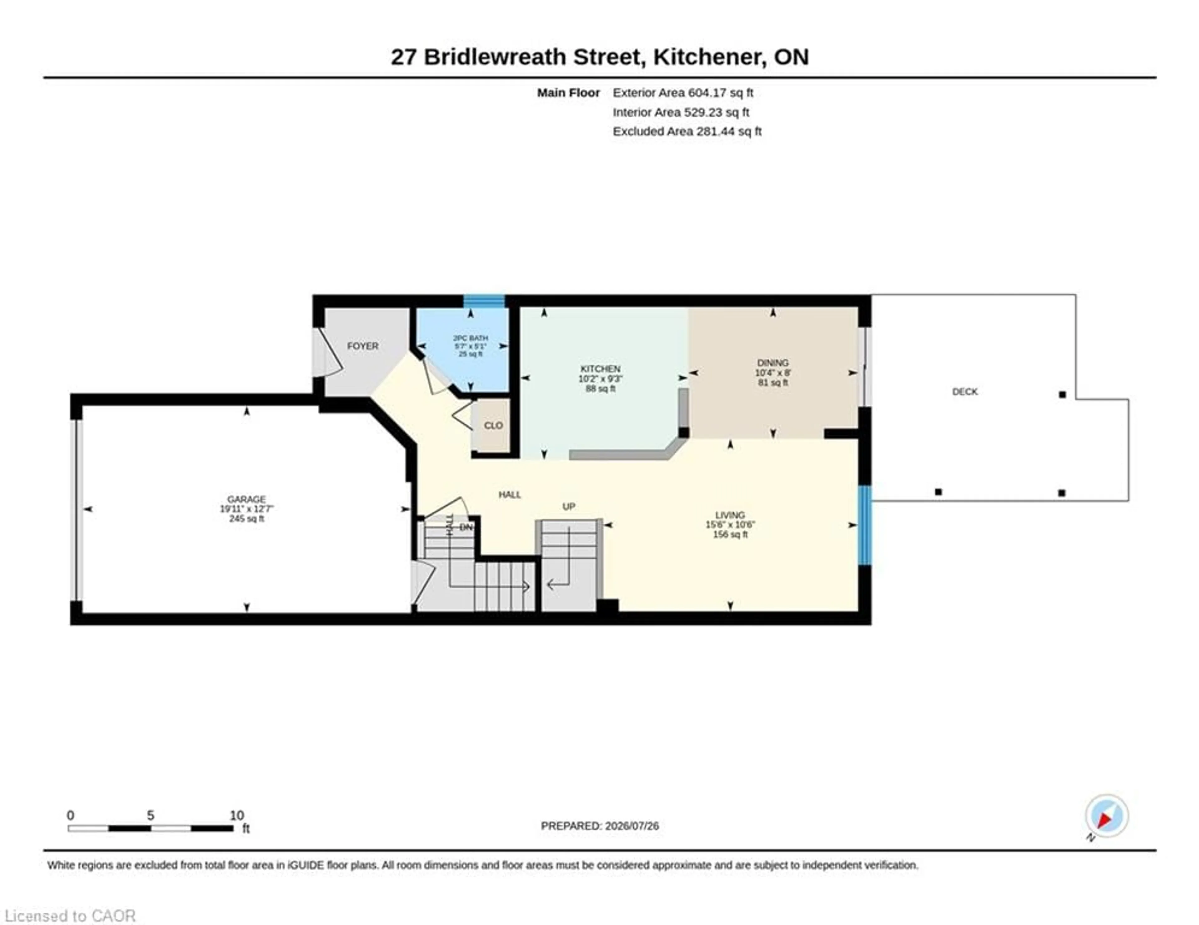 Floor plan for 27 Bridlewreath St, Kitchener Ontario N2E 3V5