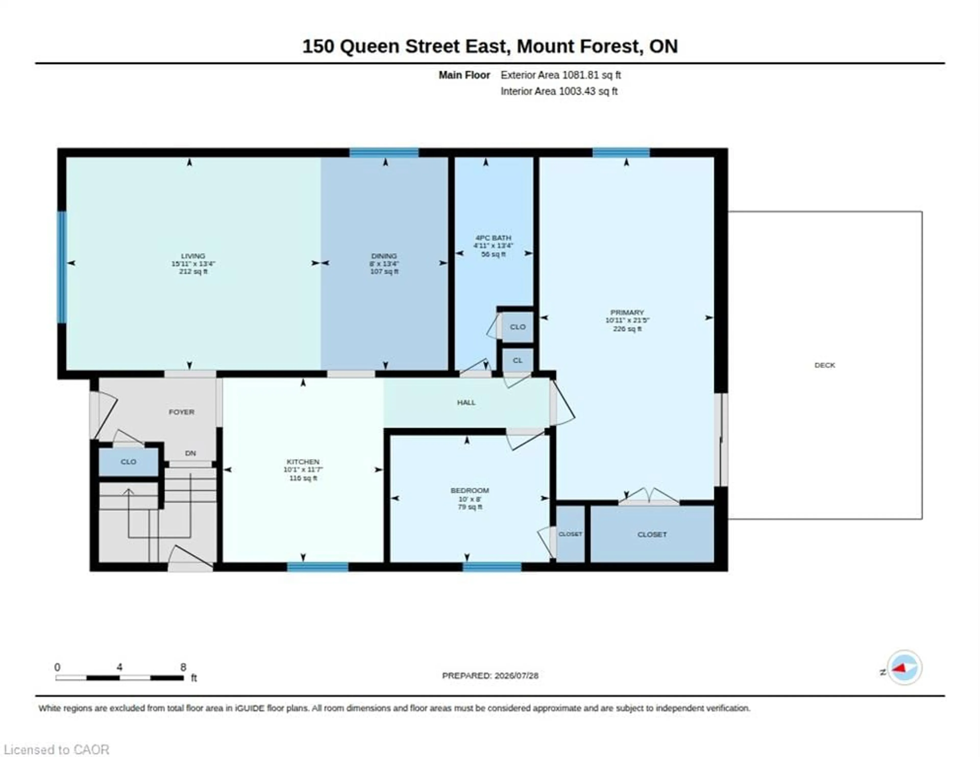 Floor plan for 140 Queen St, Mount Forest Ontario N0G 2L3