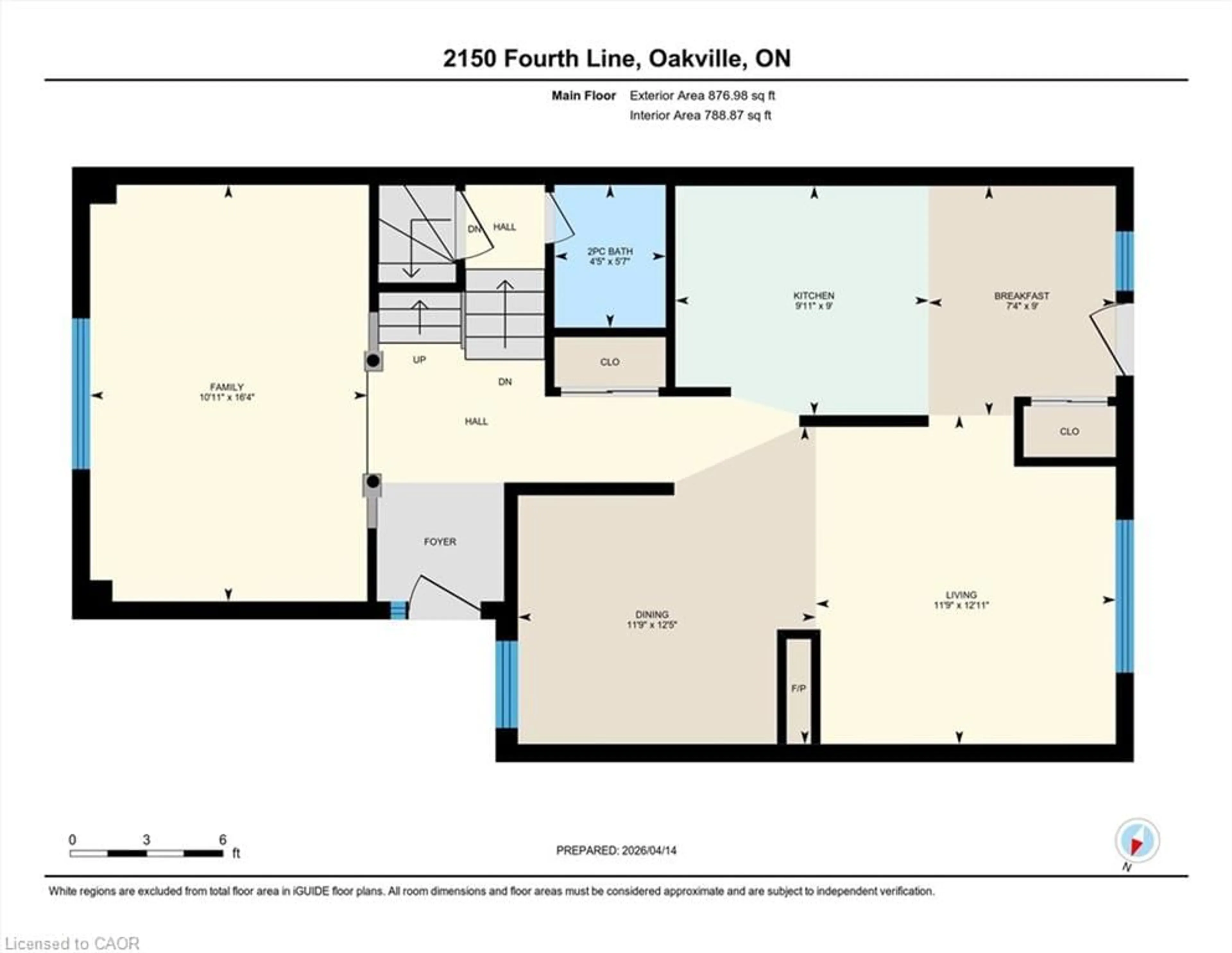 Floor plan for 2150 Fourth Line, Oakville Ontario L6M 3T2