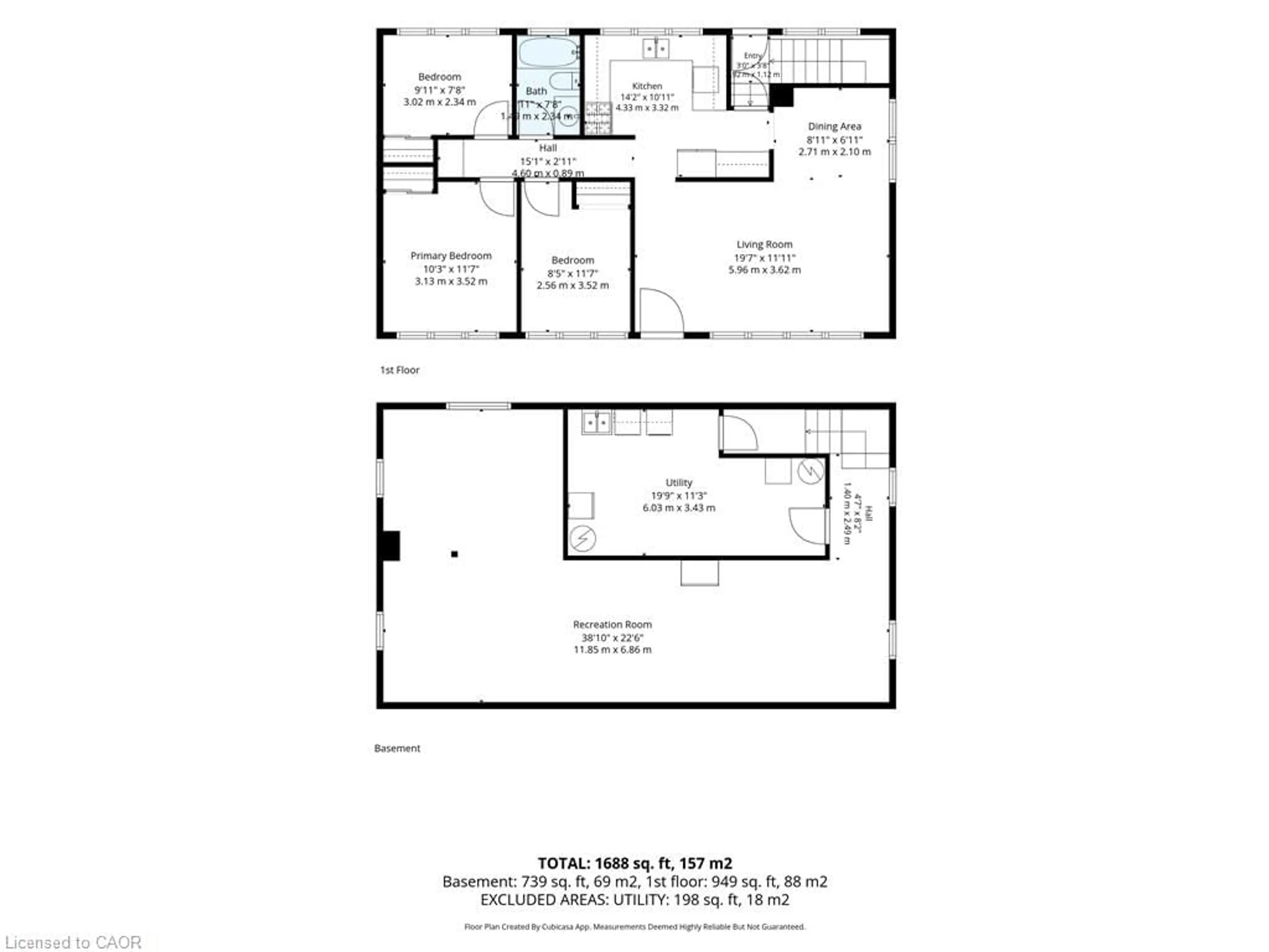 Floor plan for 14 Hillcrest Rd, Simcoe Ontario N3Y 4K6