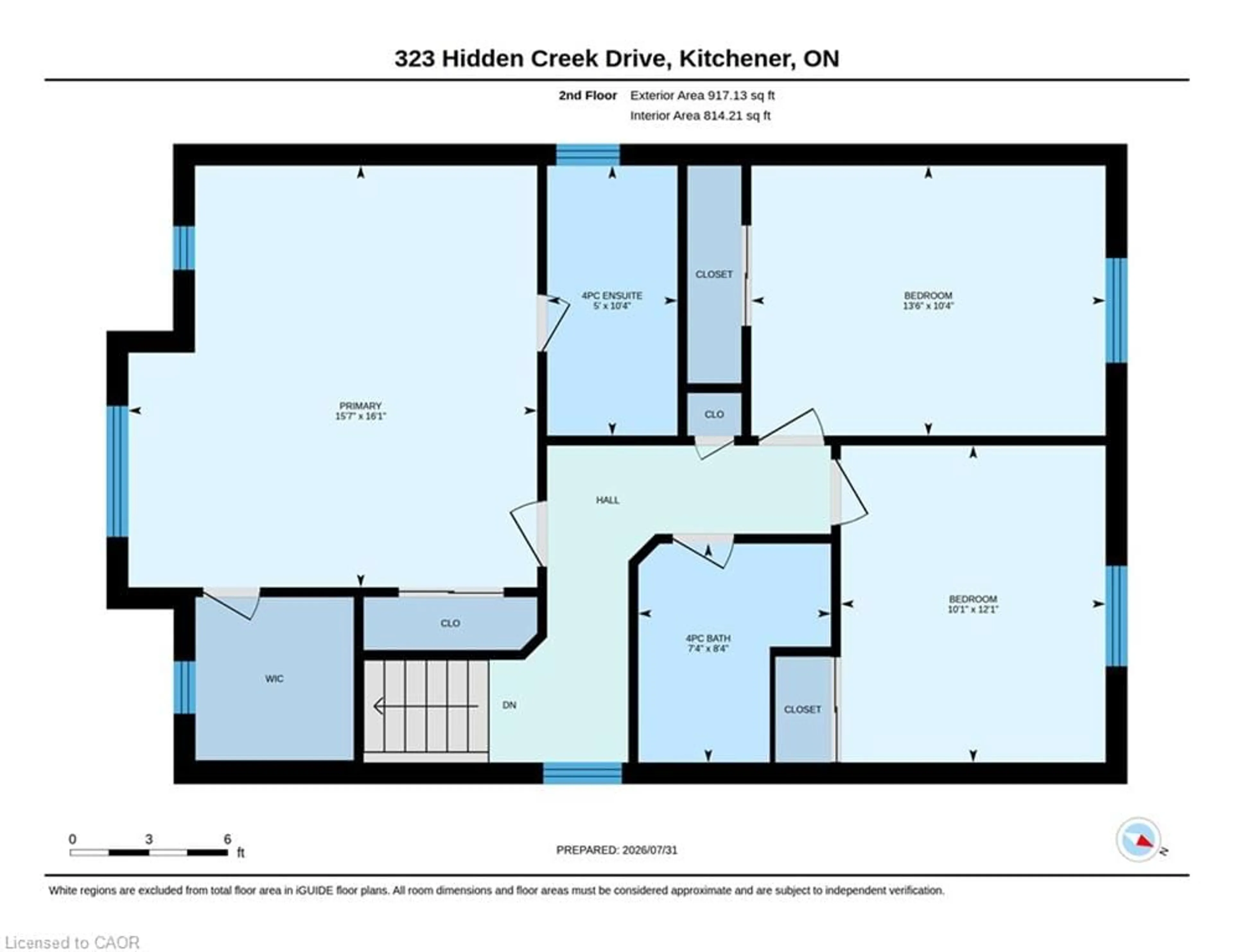 Floor plan for 323 Hidden Creek Dr, Kitchener Ontario N2N 3N3