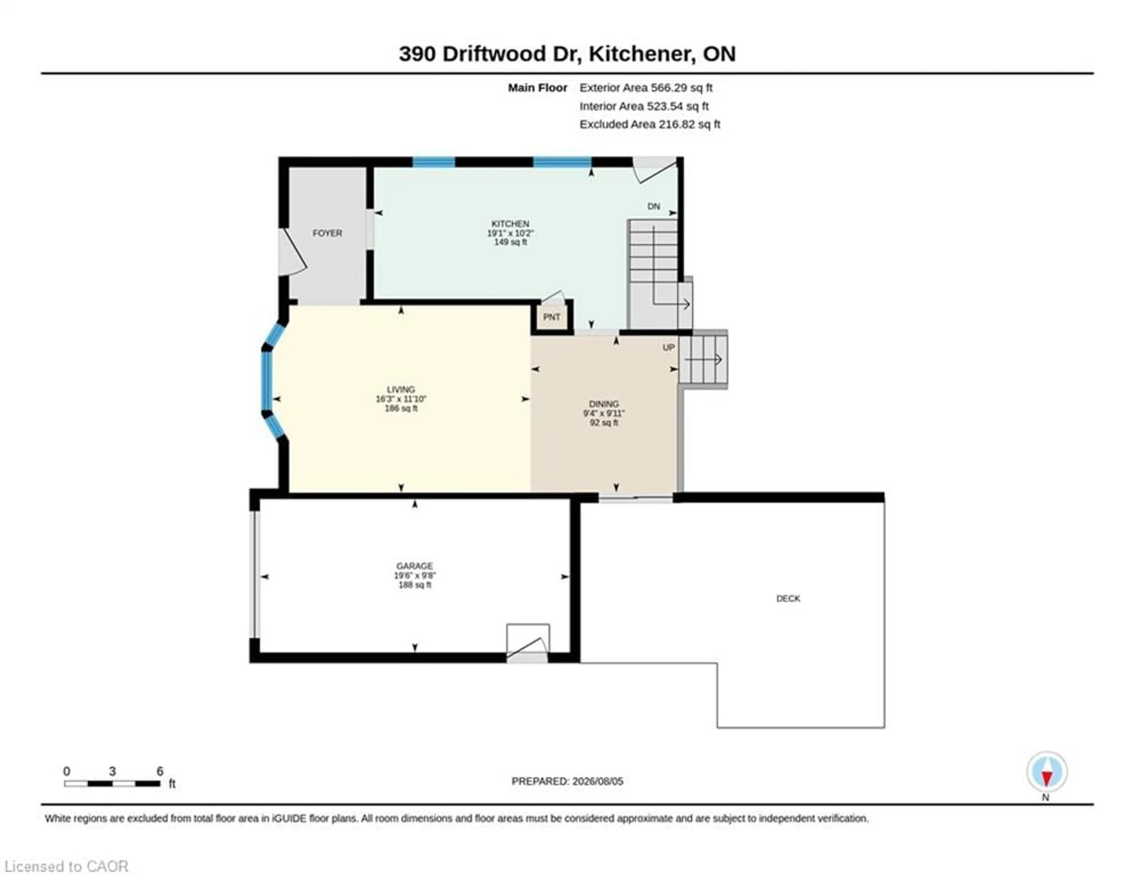 Floor plan for 390 Driftwood Dr, Kitchener Ontario N2N 1Y6