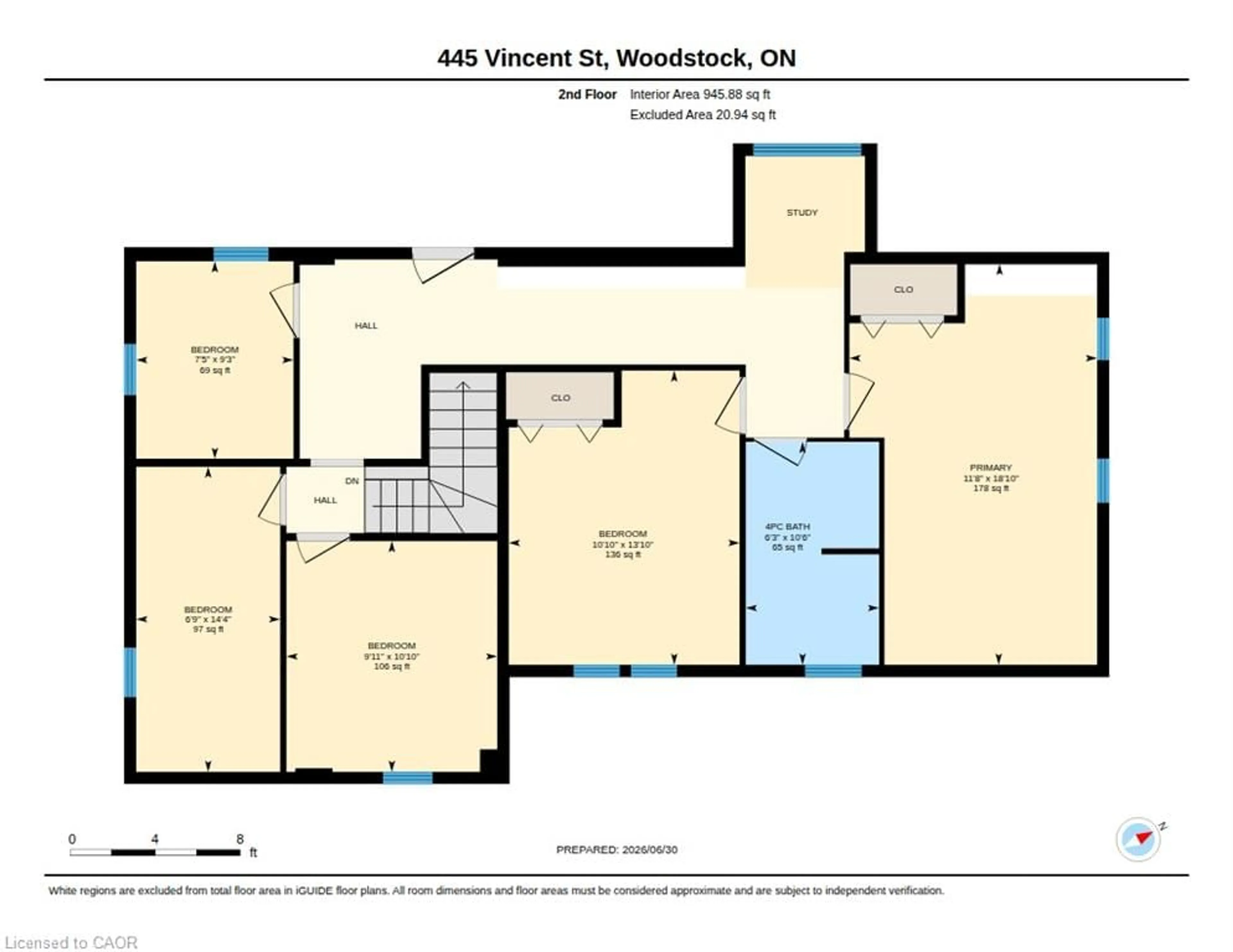 Floor plan for 445 Vincent St, Woodstock Ontario N4S 5M9