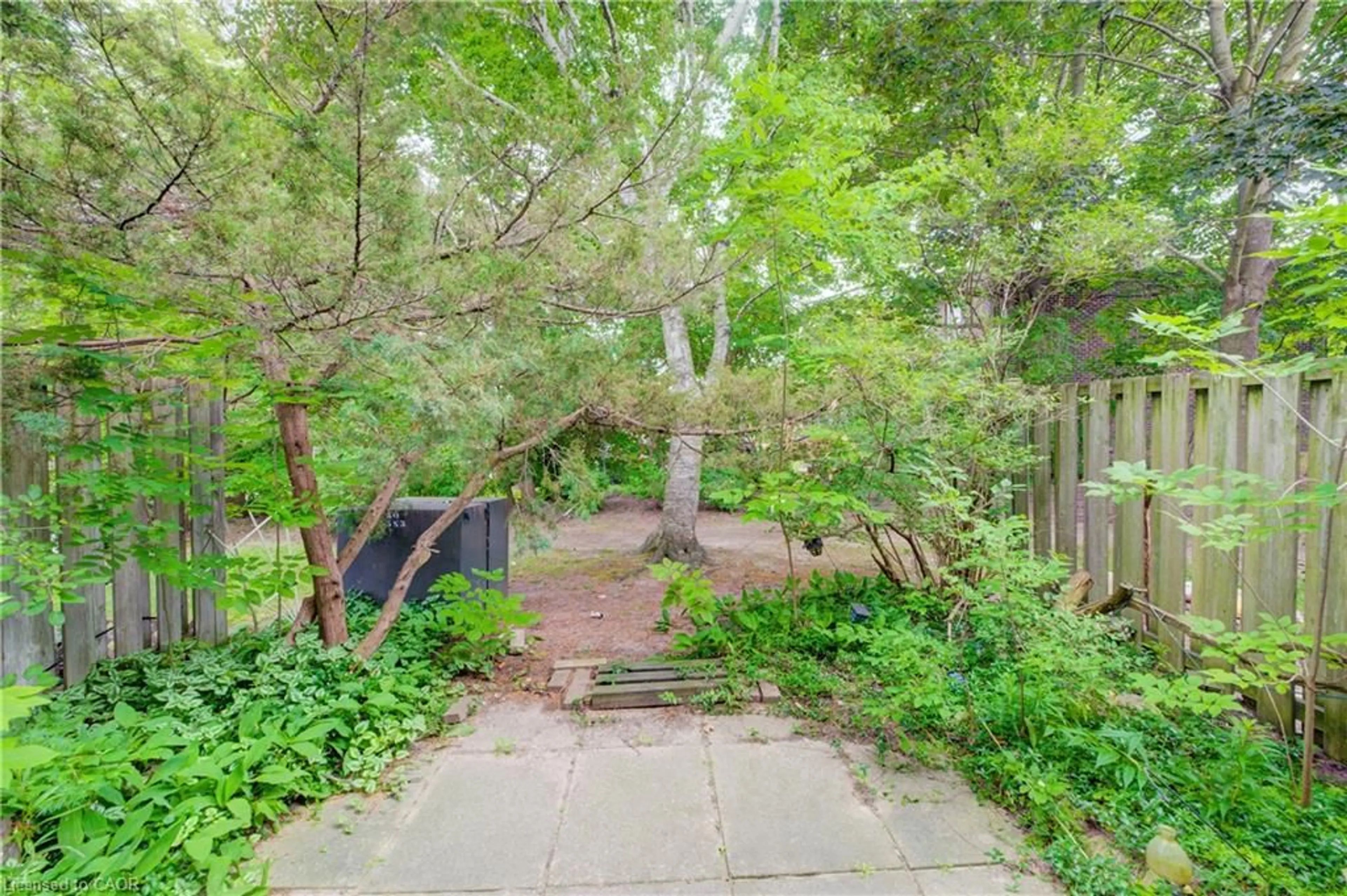 Patio, forest/trees view for 201 Silvercreek Ptway #14, Guelph Ontario N1H 3T4
